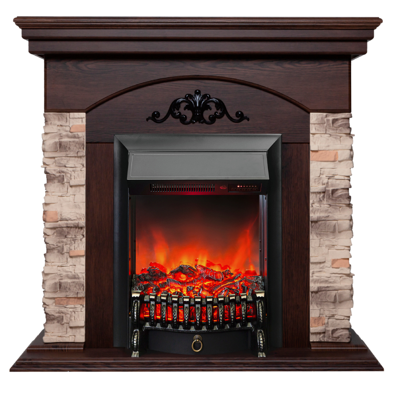 Изображение товара Каминокомплект Realflame Rockwood STD NT-F316 с очагом Fobos Lux BL, дуб античный, 2000 Вт