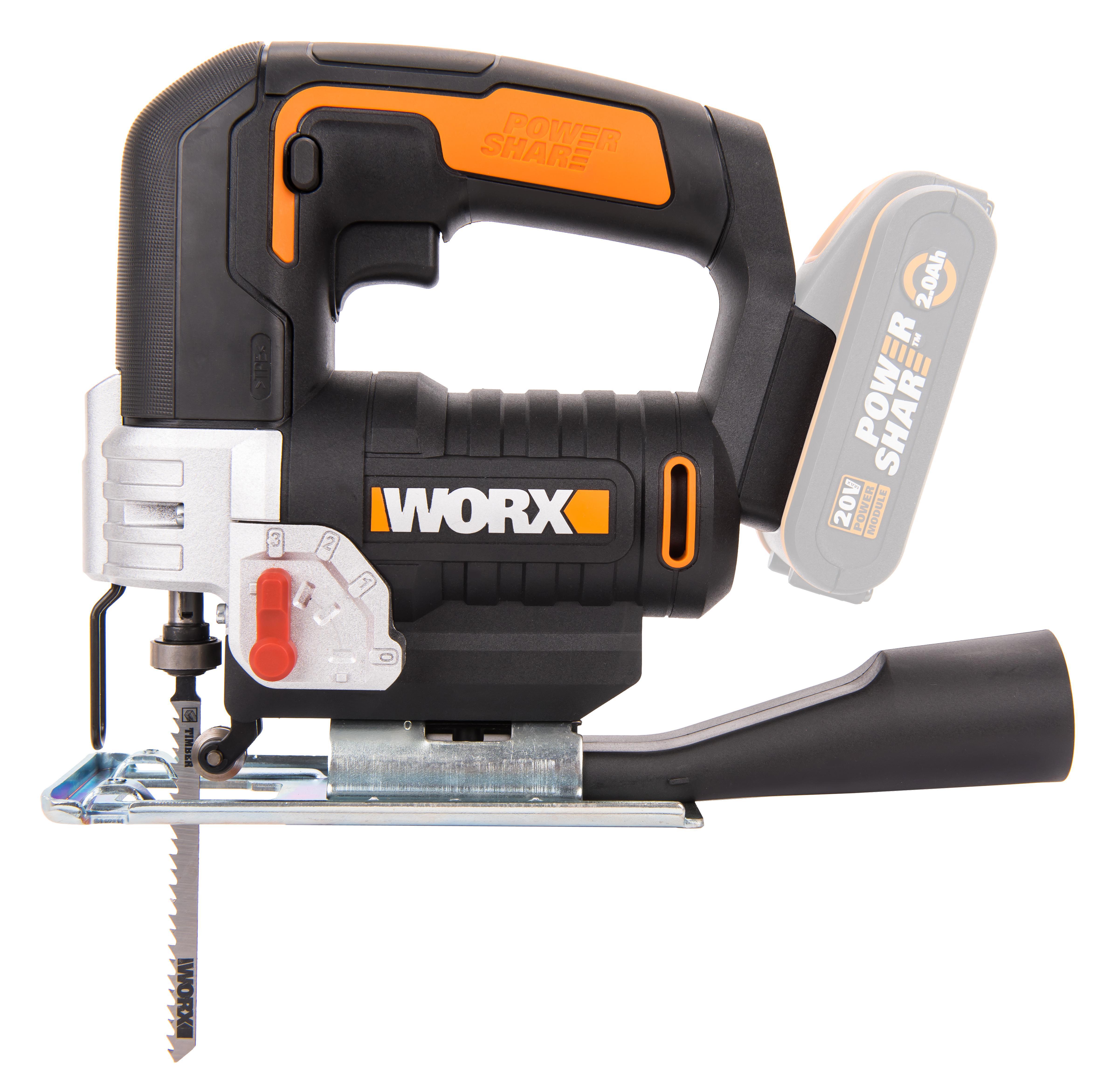 Изображение товара Лобзик аккумуляторный Worx WX543.9, 20 В Li-Ion 1x2 Ач