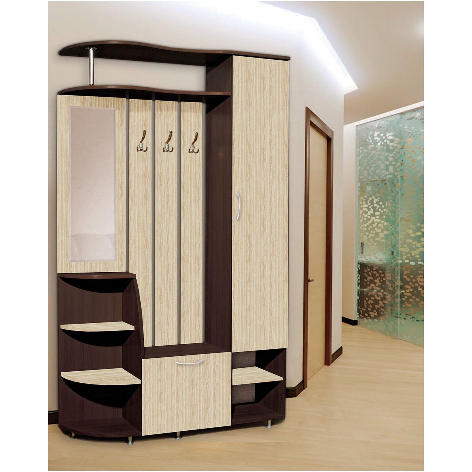 Изображение товара Шкаф Феникс 3635747 120x205x35 см ЛДСП дуб молочный