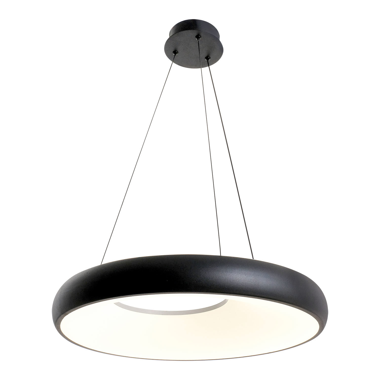 Изображение товара Светильник подвесной светодиодный Lussole Crook Lsp-7362 30 м² теплый белый (желтый) свет цвет черный