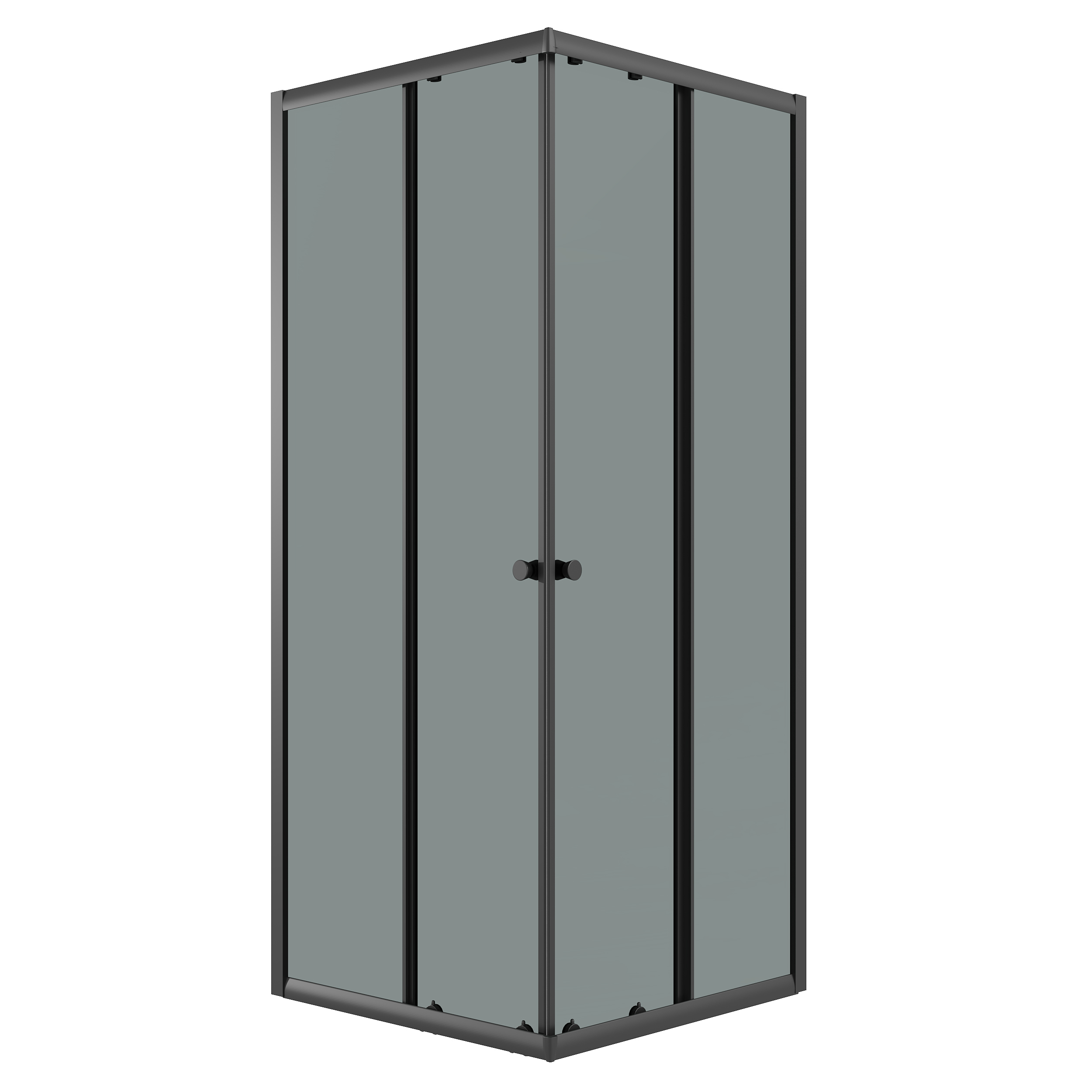 Изображение товара Душевой уголок Niagara Eco NG-1010-14QT квадрат 100x100см черный профиль эффект стекла тонированный