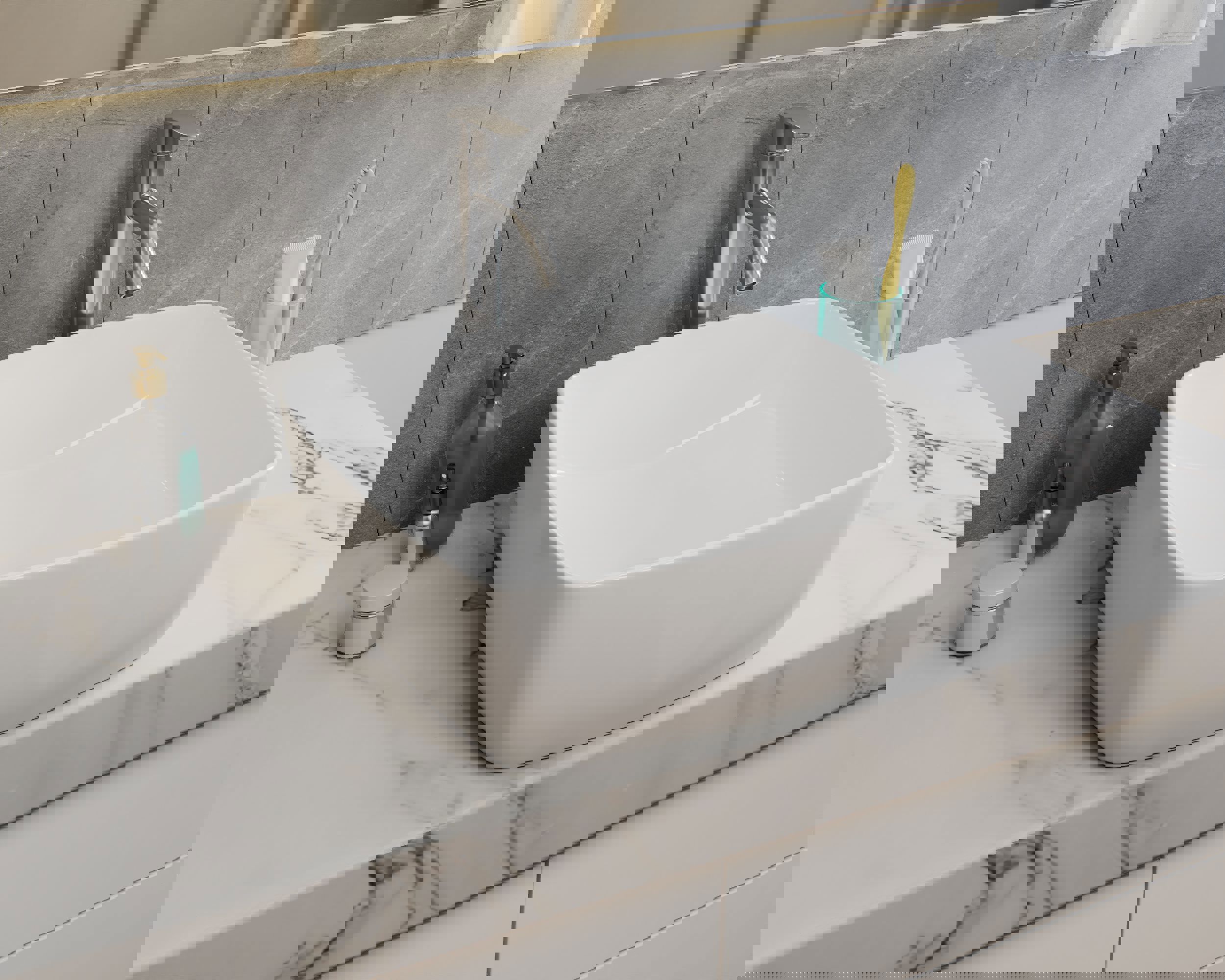 Изображение товара Раковина накладная Bauedge spectrum JIE0017 42.5см цвет белый