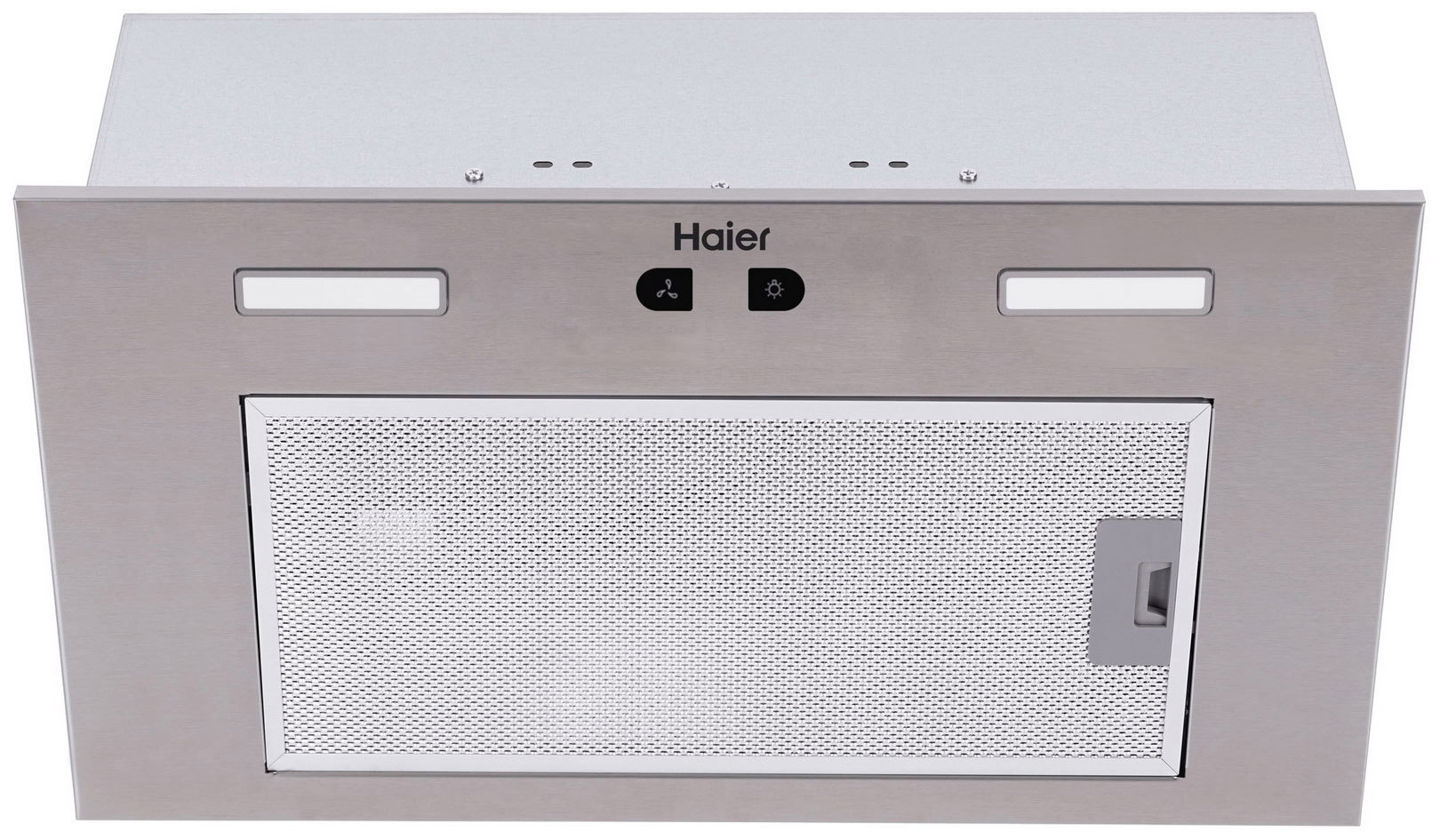 Изображение товара Встраиваемая вытяжка Haier HVX-BI662X серебристая 60 см светодиодное освещение