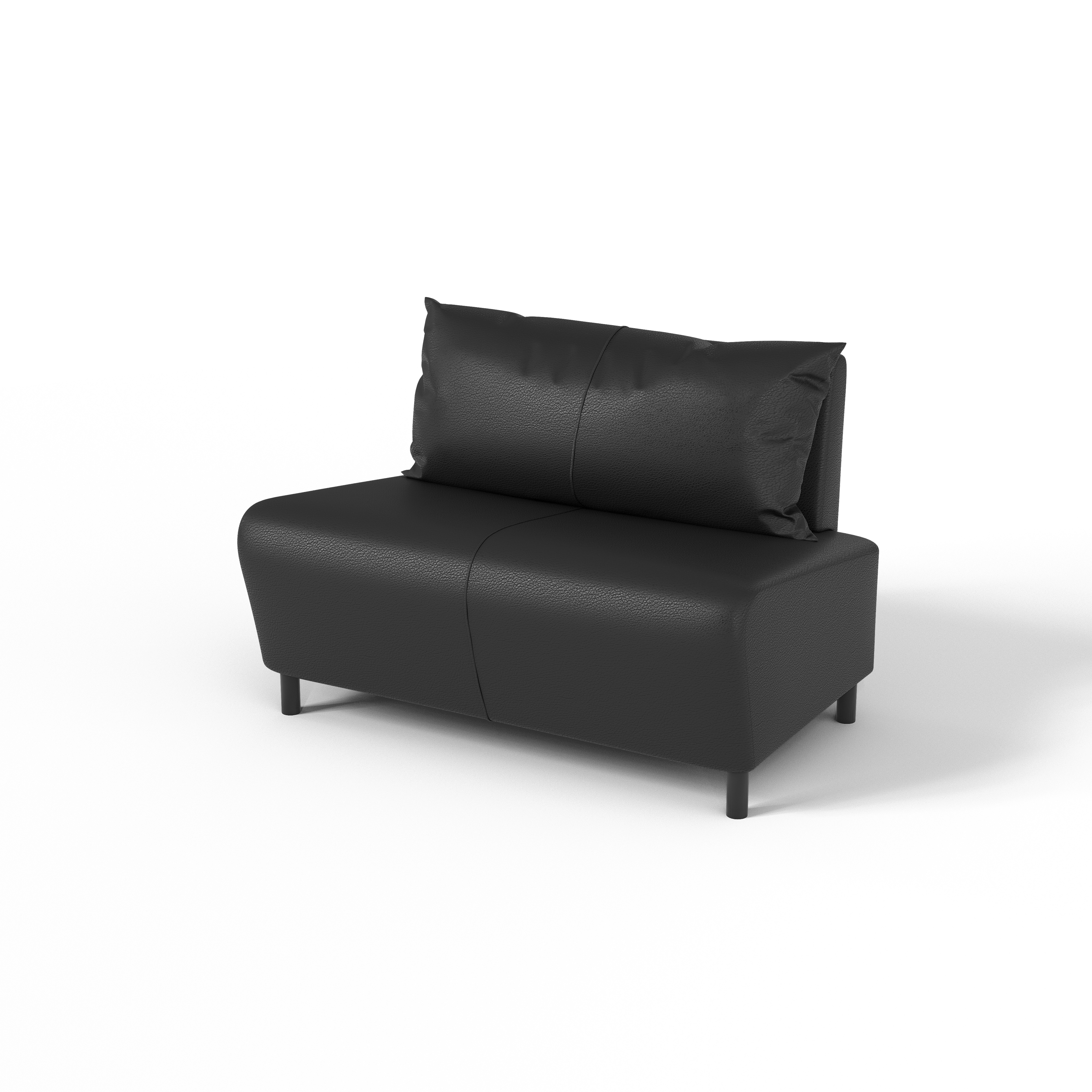 Изображение товара Диван Salon tron Twin divan_twin_15 100x67x64 см искусственная кожа цвет экокожа черная