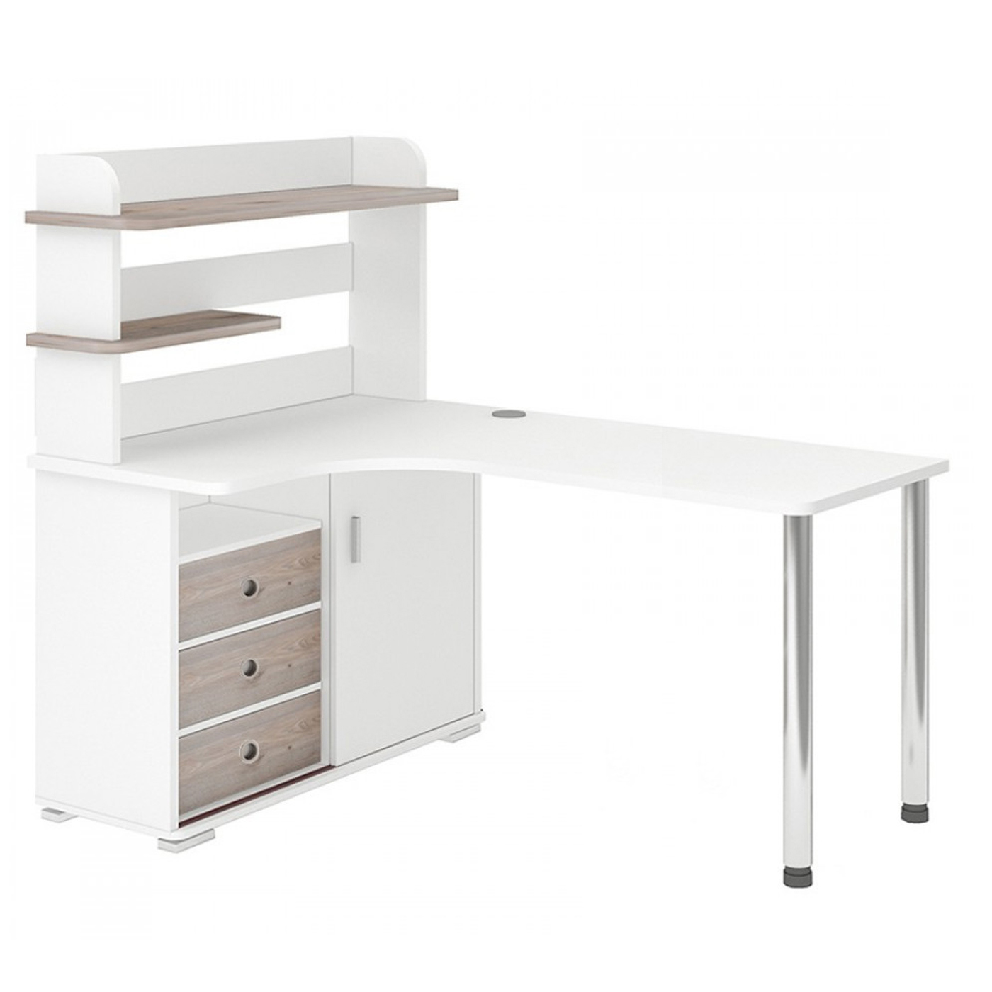 Изображение товара Стол угловой Мэрдэс СР-185М БЕНБЕ-ЛЕВ из ЛДСП с ящиками и современным дизайном