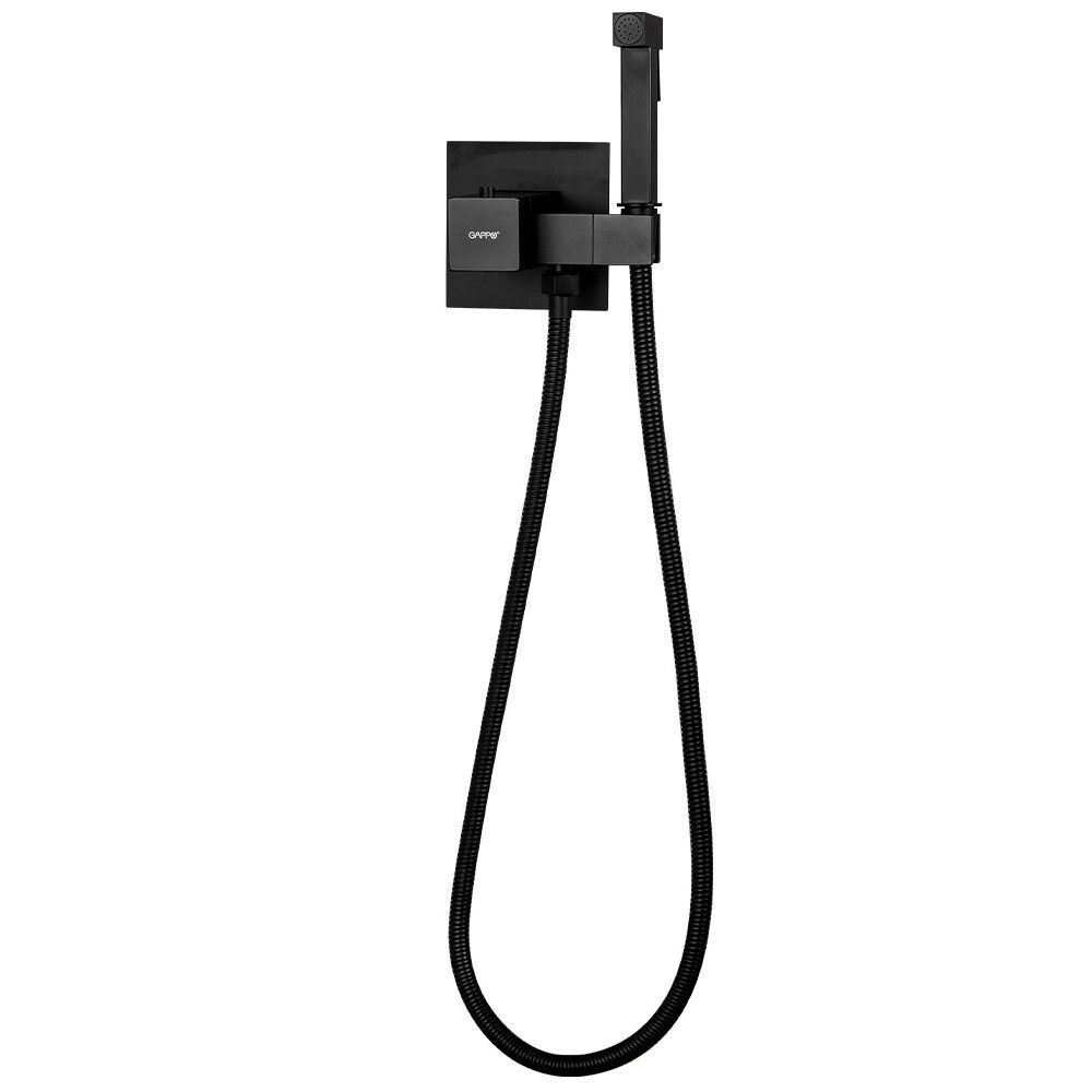 Изображение товара Гигиенический душ G7207-60 с термостатом черный встроенный комплект качественный