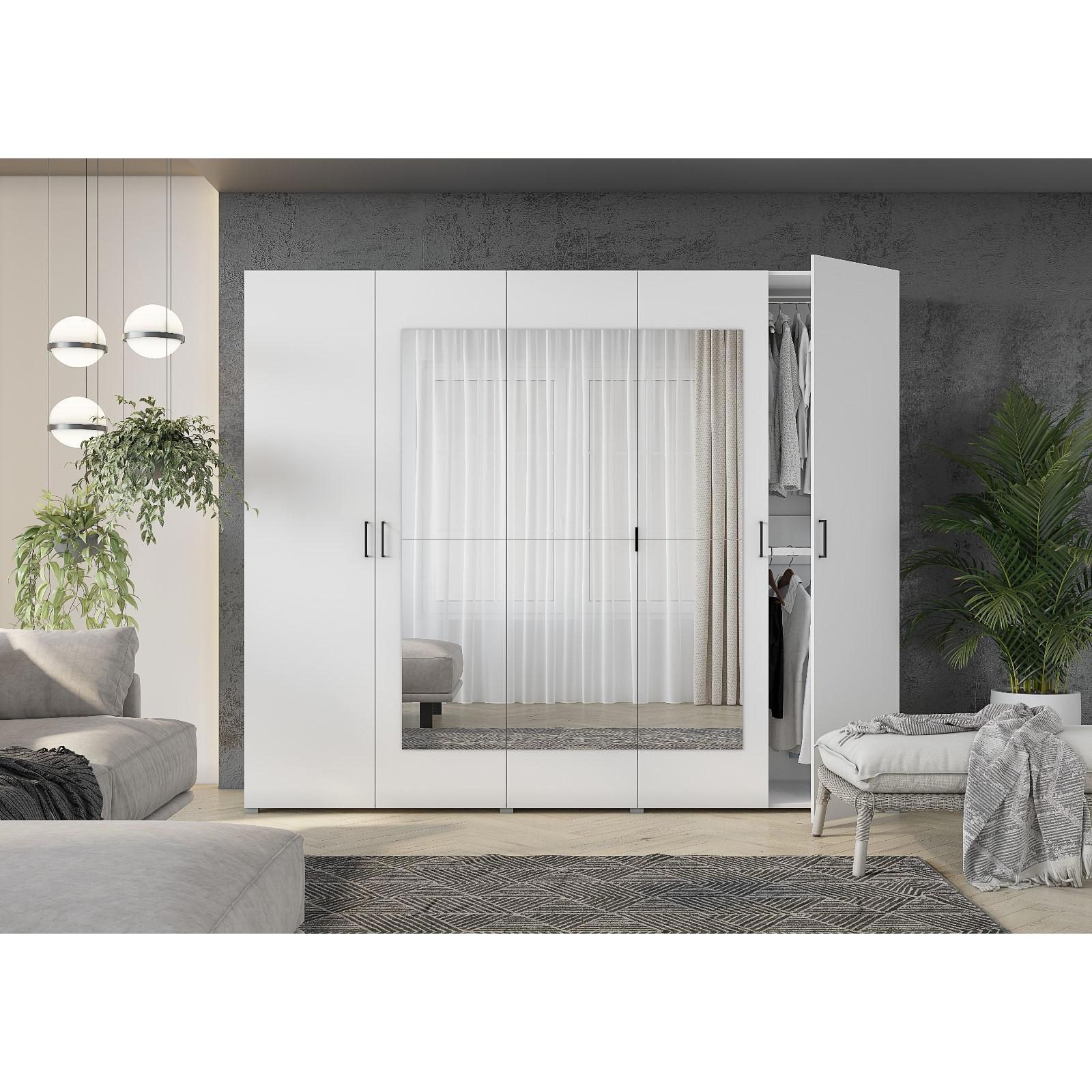 Изображение товара Шкаф распашной Клик мебель 250x207.2x57 см ЛДСП цвет белый