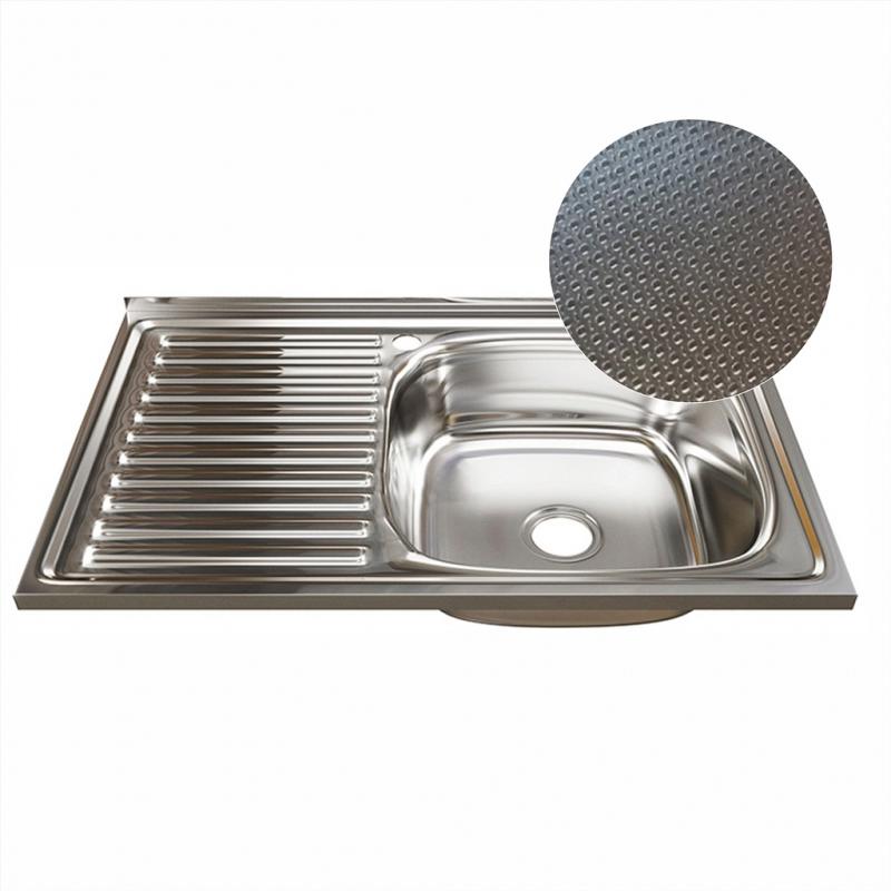 Изображение товара Мойка для кухни Mixline 60x80 см сатиновая нержавеющая сталь