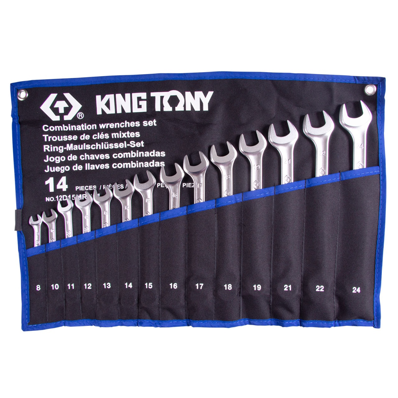 Изображение товара Набор комбинированных ключей KING TONY 12D15MRN01 8-24 мм, 14 шт