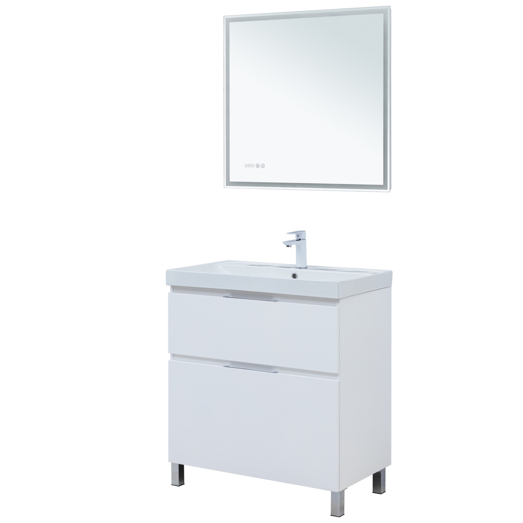 Изображение товара Тумба под раковину Aquanet Алвита New белый матовый напольная 79.6см