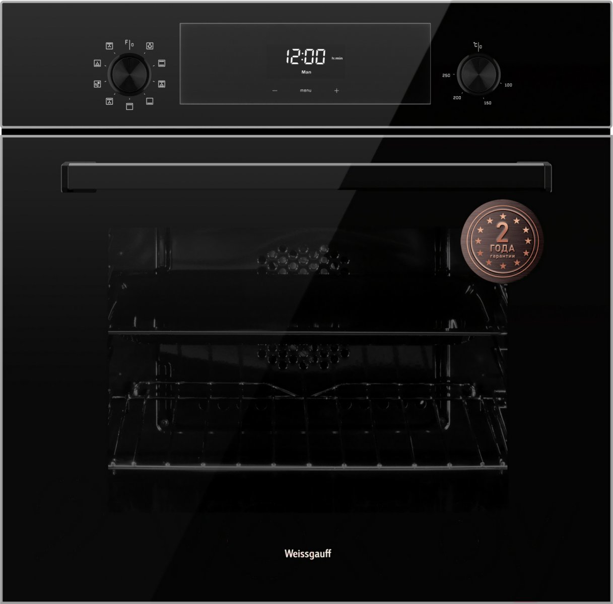 Изображение товара Встраиваемый духовой шкаф Weissgauff Eov 306 Sb Black Edition 60x60x60 см цвет черный