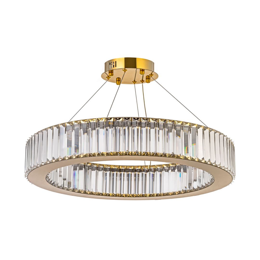 Изображение товара Люстра подвесная светодиодная Arti lampadari Anzio 1.5.60.100 G с регулируемым светом и хрусталем