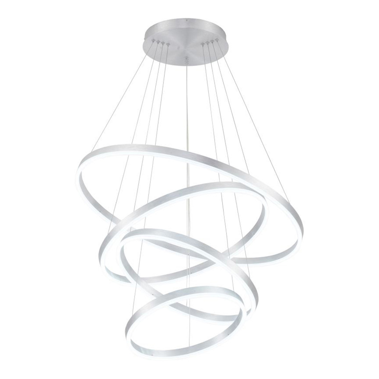 Изображение товара Подвесная светодиодная люстра STILFORT Planetary 8 м² никель светильник