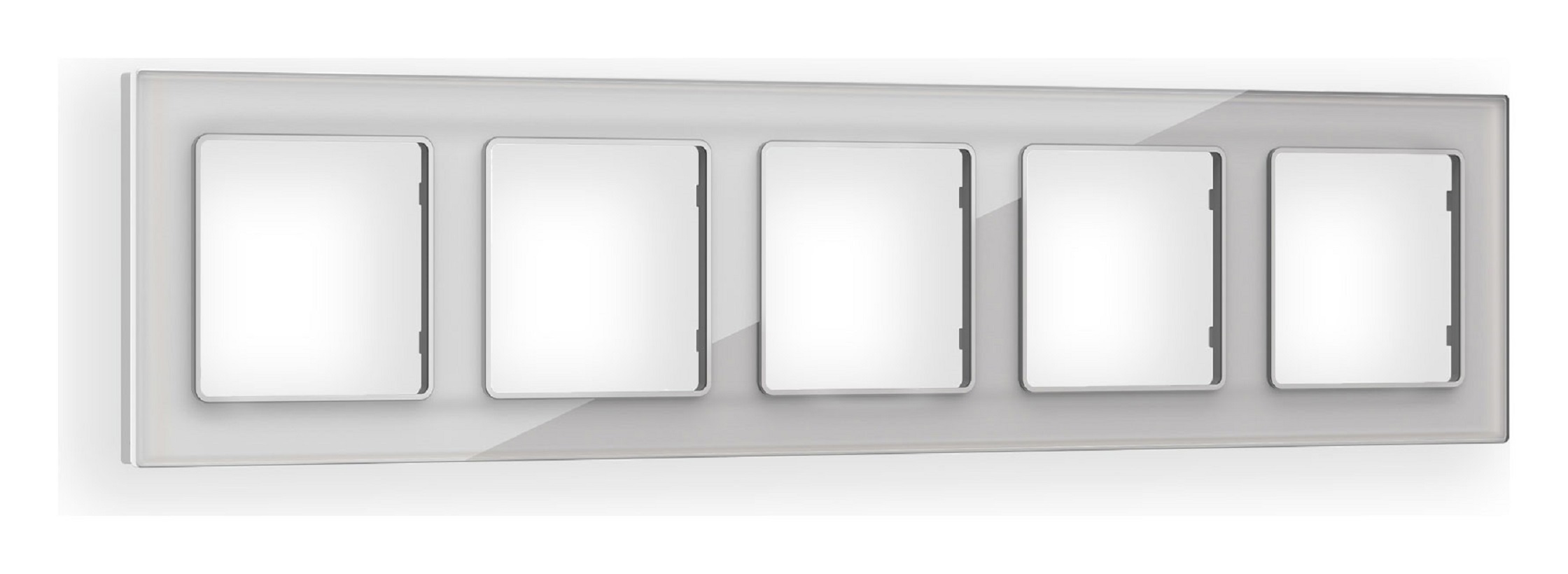 Изображение товара Рамка 5 постов Ambrella Volt Alfa Platos AF330405, серебро