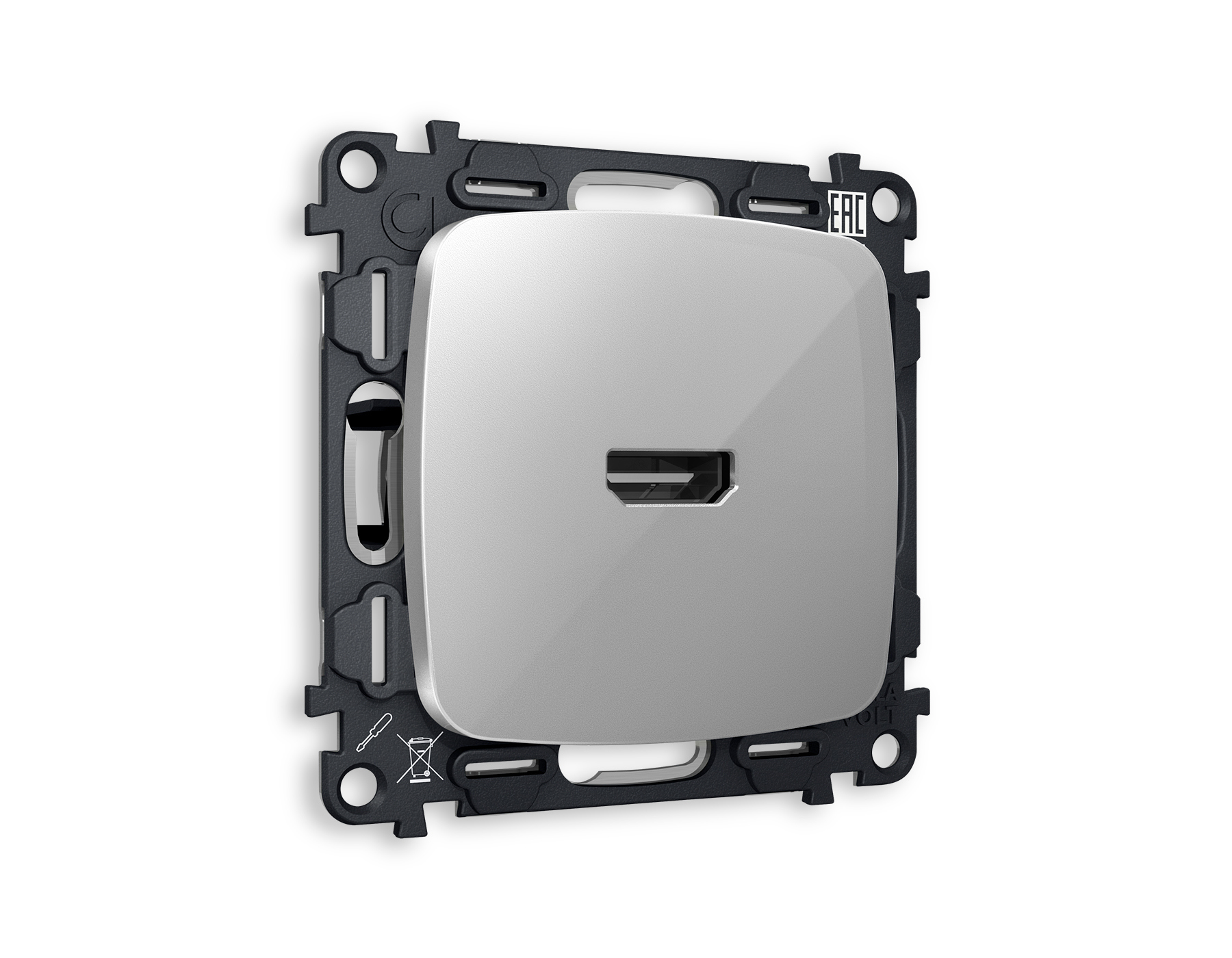 Изображение товара AMBREL LA VOLT Omega MO414010 Розетка HDMI 2.0 Встраиваемая Серебро Глянец