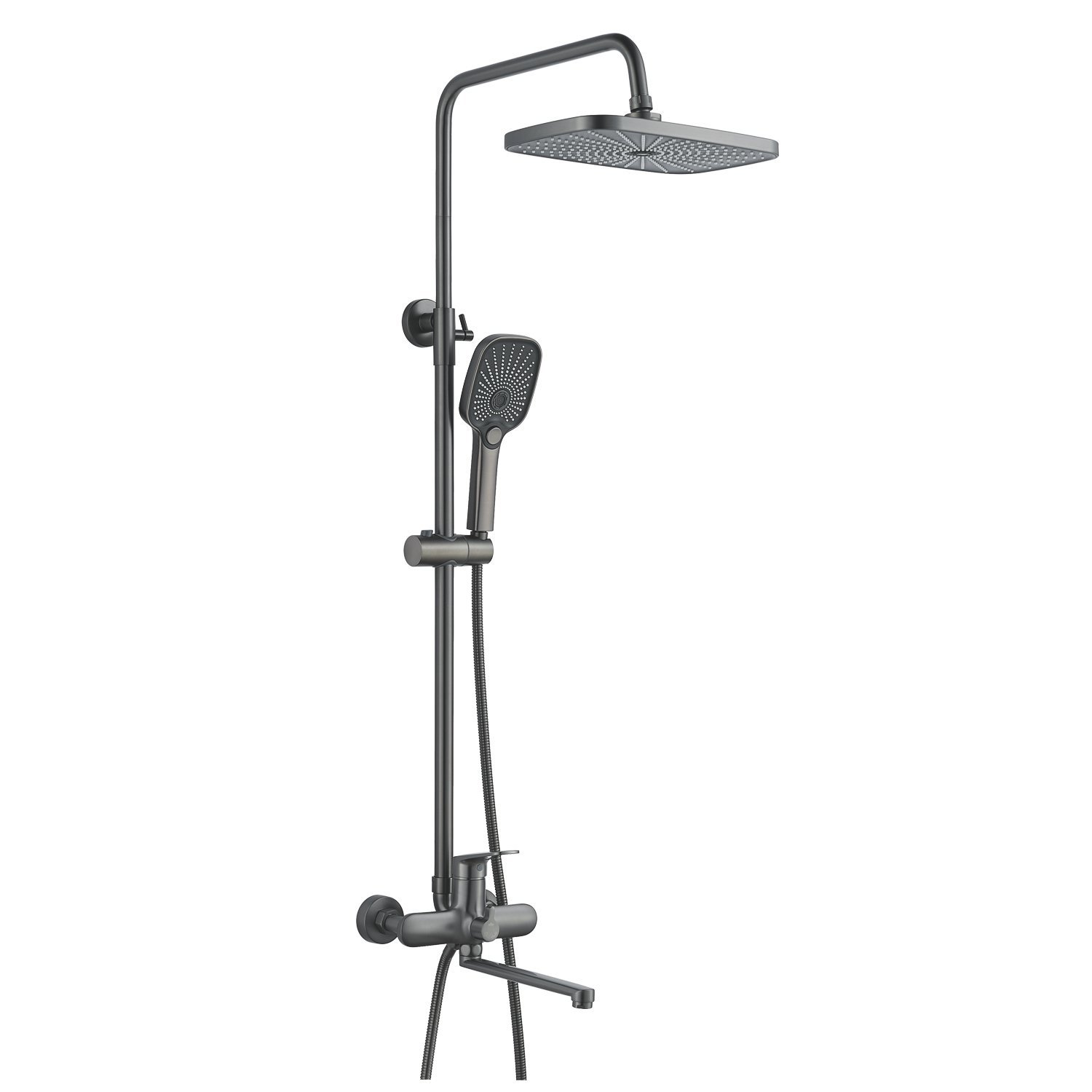 Изображение товара Душевая система RAFFINE F3685T цвет оружейная сталь