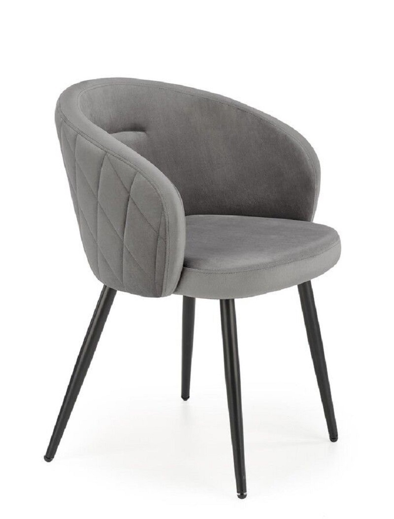 Изображение товара Стул Hesby Hsbi_dc115_grey 45x80x56 см велюр цвет серый Изображение товара Стул Hesby Hsbi_dc115_grey 45x80x56 см велюр цвет серый