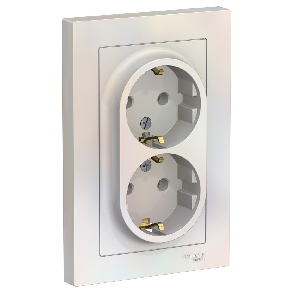 Изображение товара Силовая розетка встраиваемая Systeme electric AtlasDesign ATN000424 с заземлением цвет белый Изображение товара Силовая розетка встраиваемая Systeme electric AtlasDesign ATN000424 с заземлением цвет белый