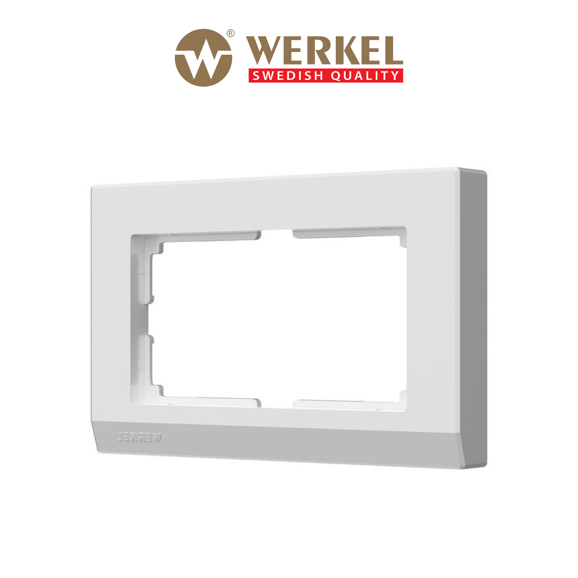 Изображение товара Рамка для двойной розетки Werkel Stark белая монтаж легко и быстро