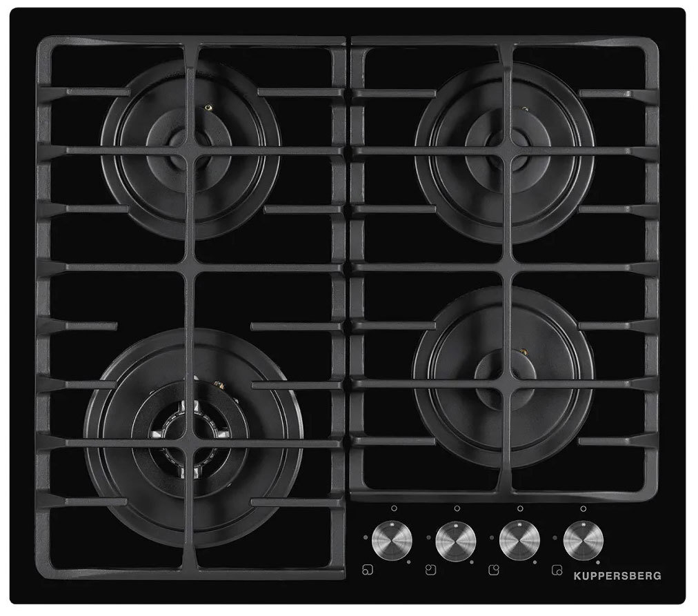 Изображение товара Газовая варочная панель Kuppersberg FG 64 B 4 конфорки закаленное стекло Турция