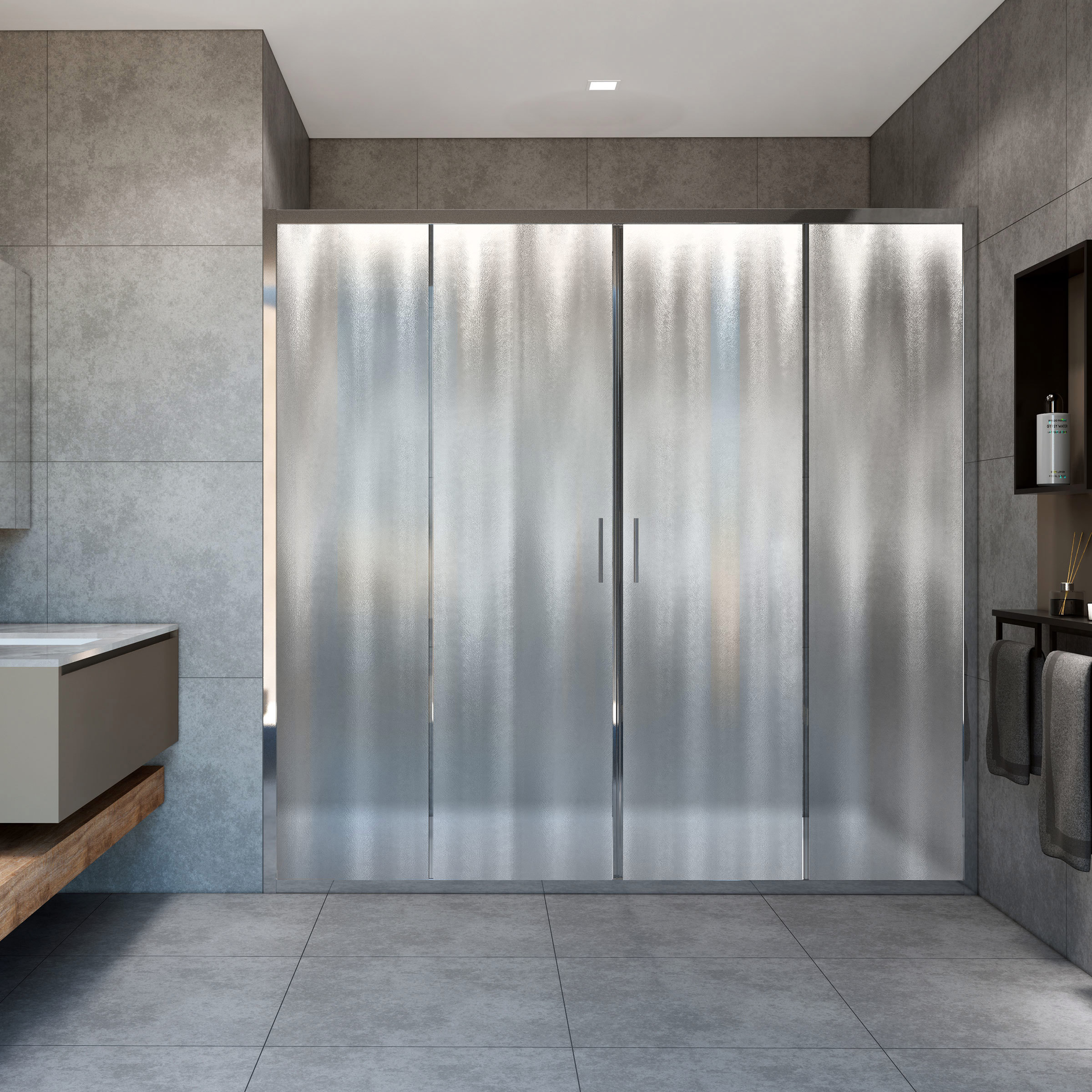 Изображение товара Душевая дверь Vincea Гарда VDS-1G2180CH 180 профиль хром стекло шиншилла