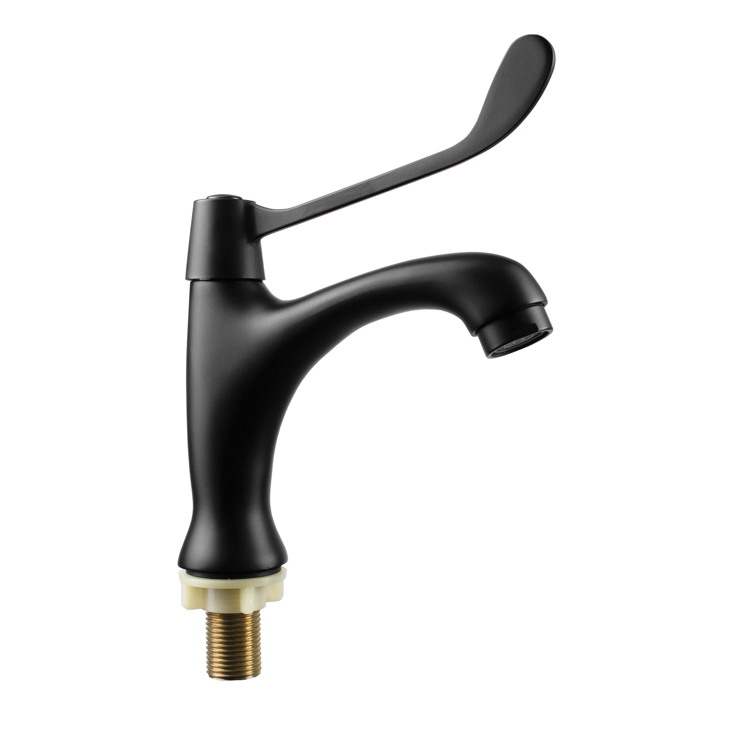 Изображение товара Кран водоразборный на одну воду Potato P4190BL 1/2 нержавеющая сталь черный матовый