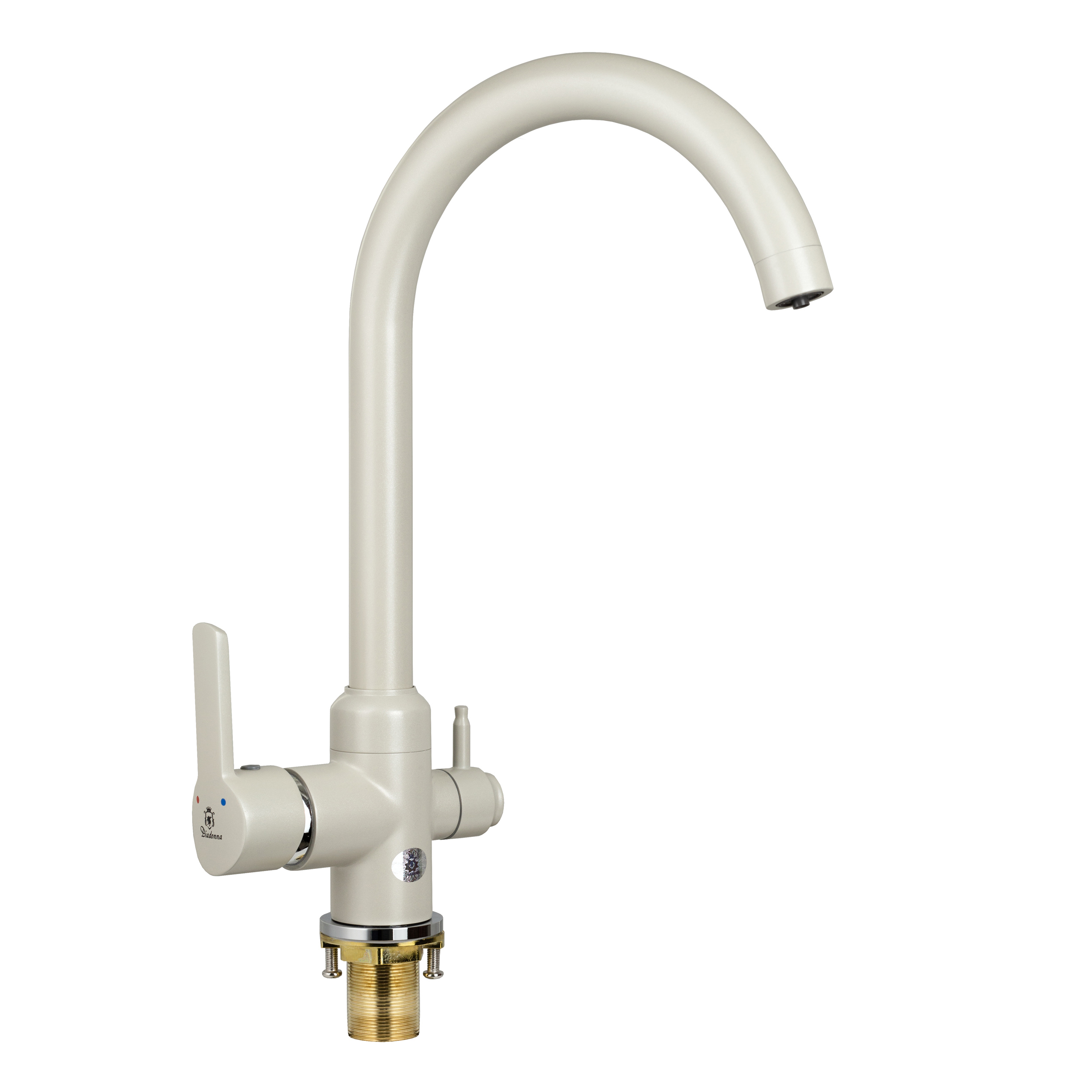 Изображение товара Смеситель для кухни Diadonna D99-446107WG поворотный излив 27.5 см цвет серый