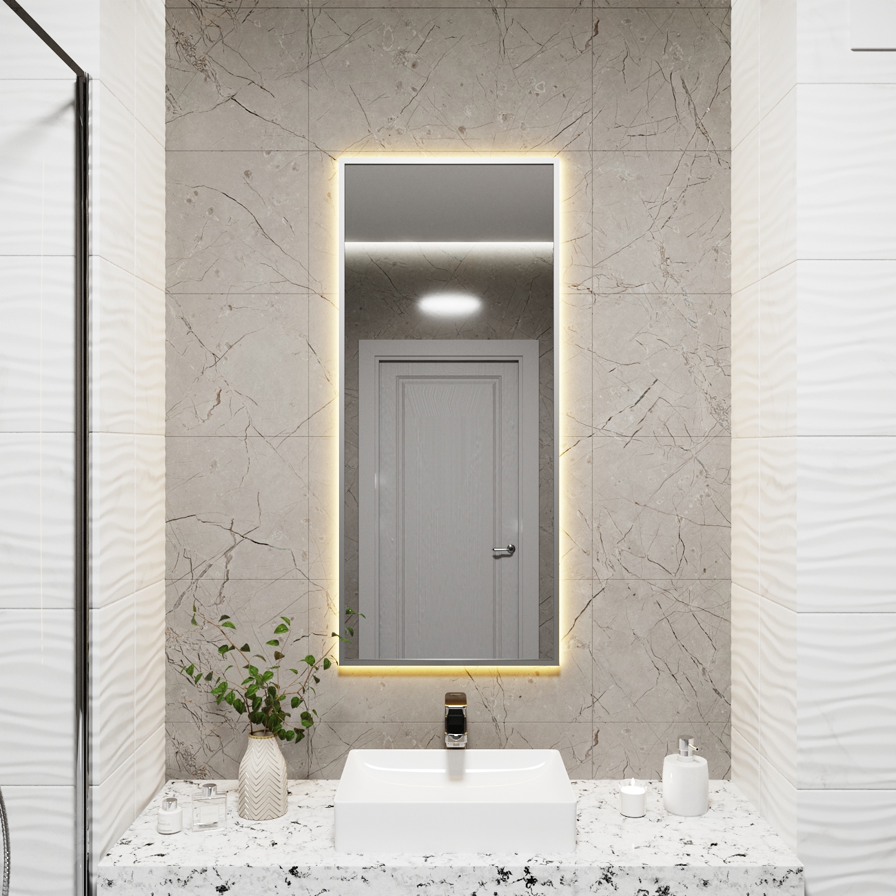 Изображение товара Зеркало со встроенной подсветкой One mirror 11040сст 40x110 см Изображение товара Зеркало со встроенной подсветкой One mirror 11040сст 40x110 см