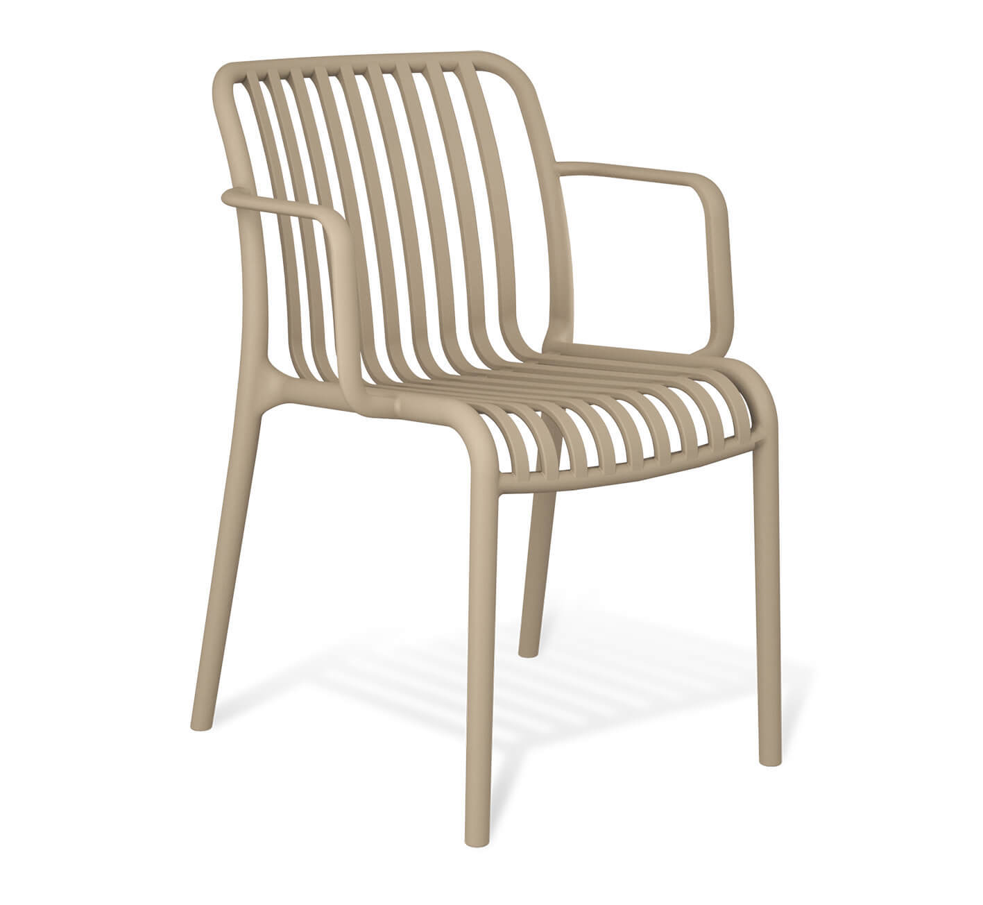 Изображение товара Стул садовый Sheffilton 1782654203 53x79x58 см пластик цвет капучино ral 1019