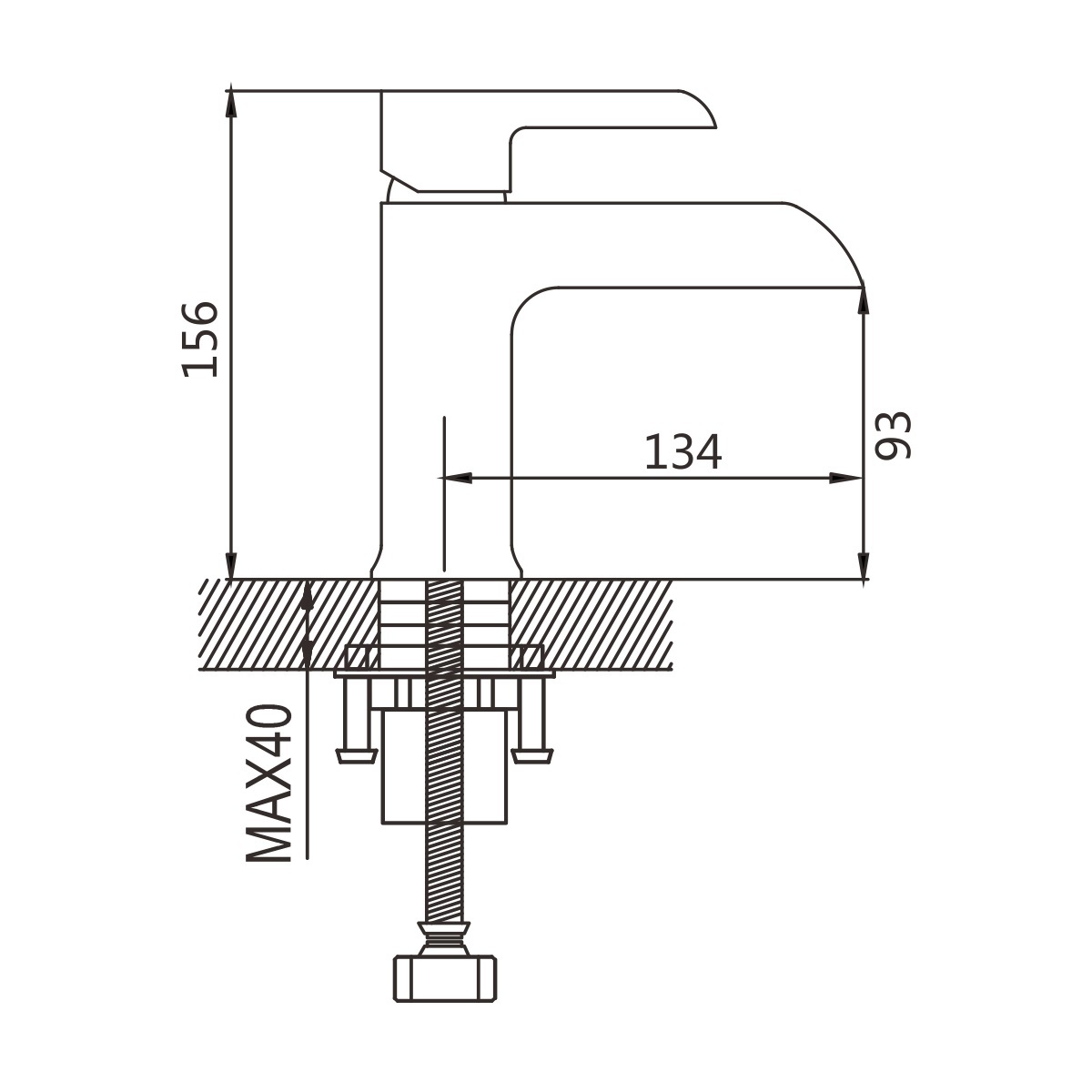 Изображение товара Смеситель SHEVANIK S6001F однорычажный белый
