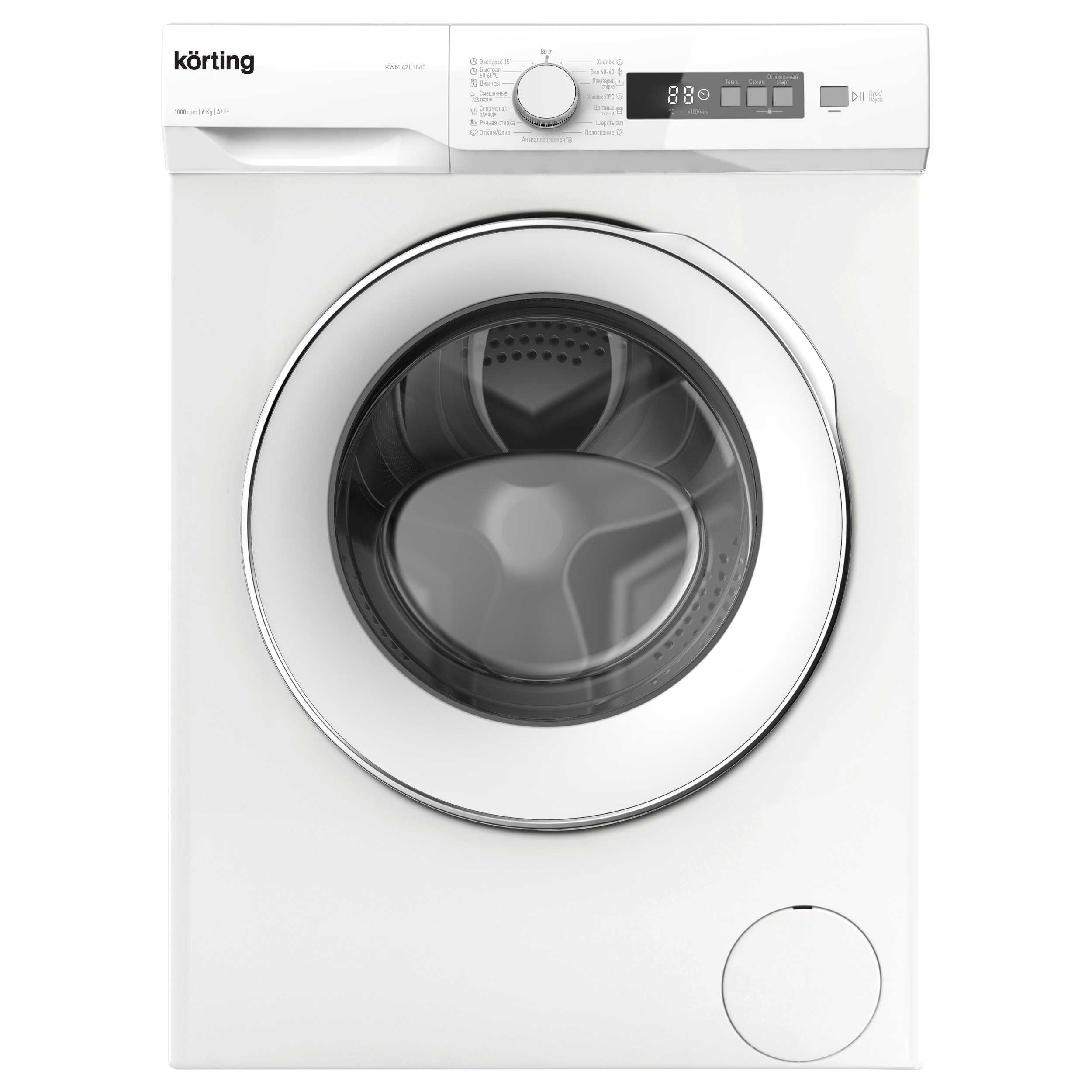 Изображение товара Стиральная машина Korting KWM 42L1060 6 кг 1000 об/мин белая