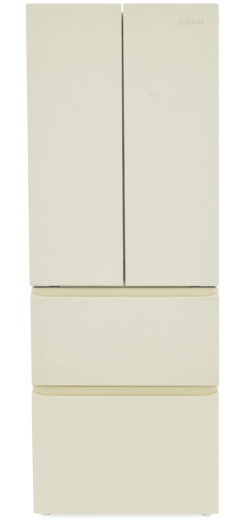 Изображение товара Холодильник Zugel ZRFD361C с бежевым стеклом, объем 366 л, No Frost, A++