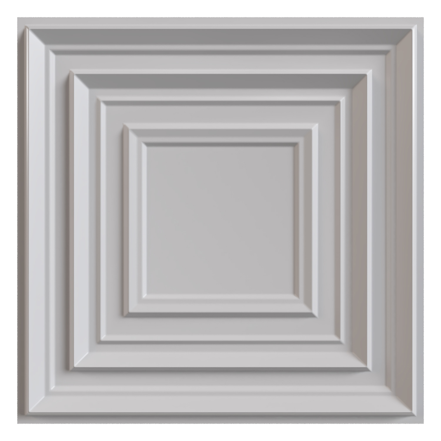 Изображение товара Стеновая панель 3D Sodin decor Квадрат белый 500x500x1мм 3м² 12шт