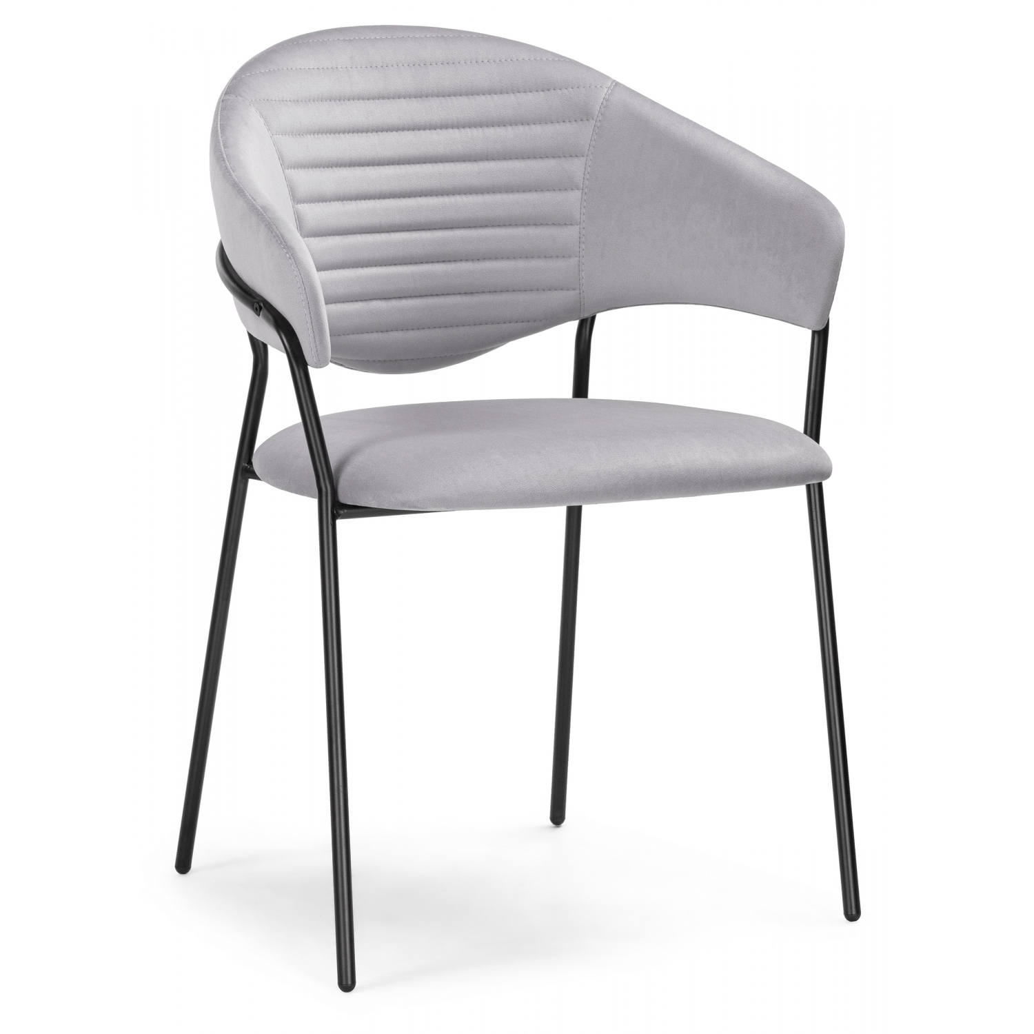 Изображение товара Стул Woodville 483862 велюр серый современный металлический каркас