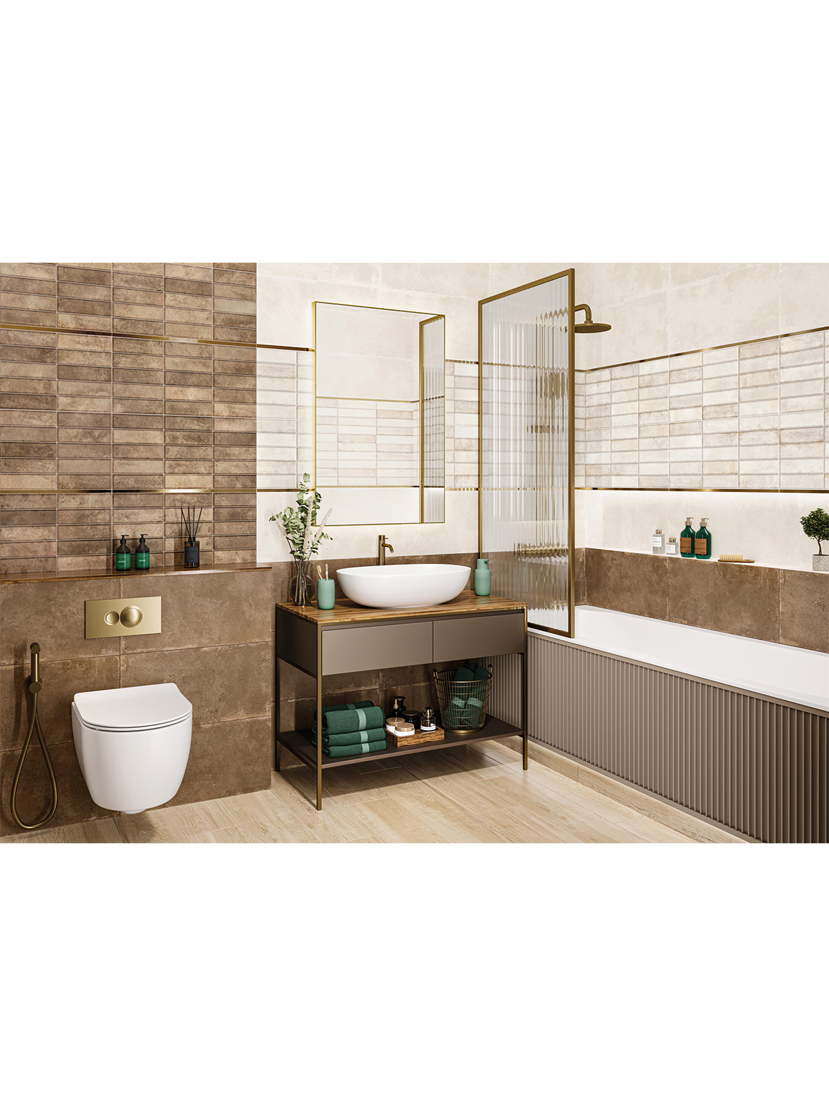 Изображение товара Настенная плитка New trend Elbrus WT36ELR31 30x60см цвет коричневый