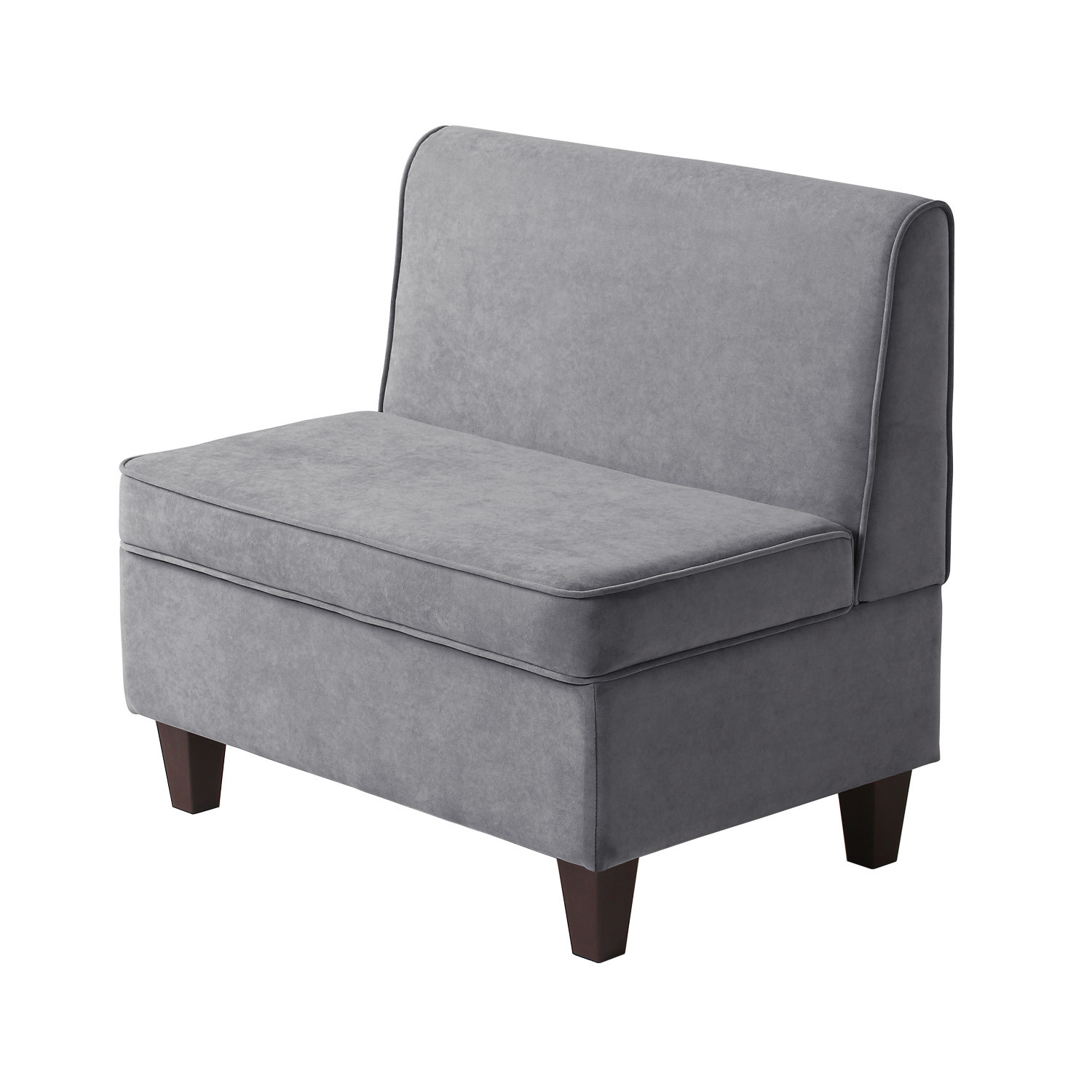 Изображение товара Кухонный диван Norta Lori 83x77.5x56.5 см велюр Vivaldi 07 серый