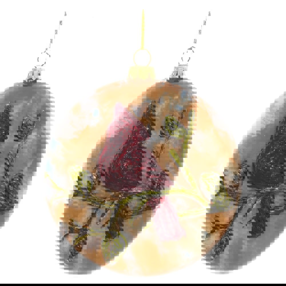 Изображение товара Елочный шар 721271 Птичка певчая 10 см стекло разноцветный