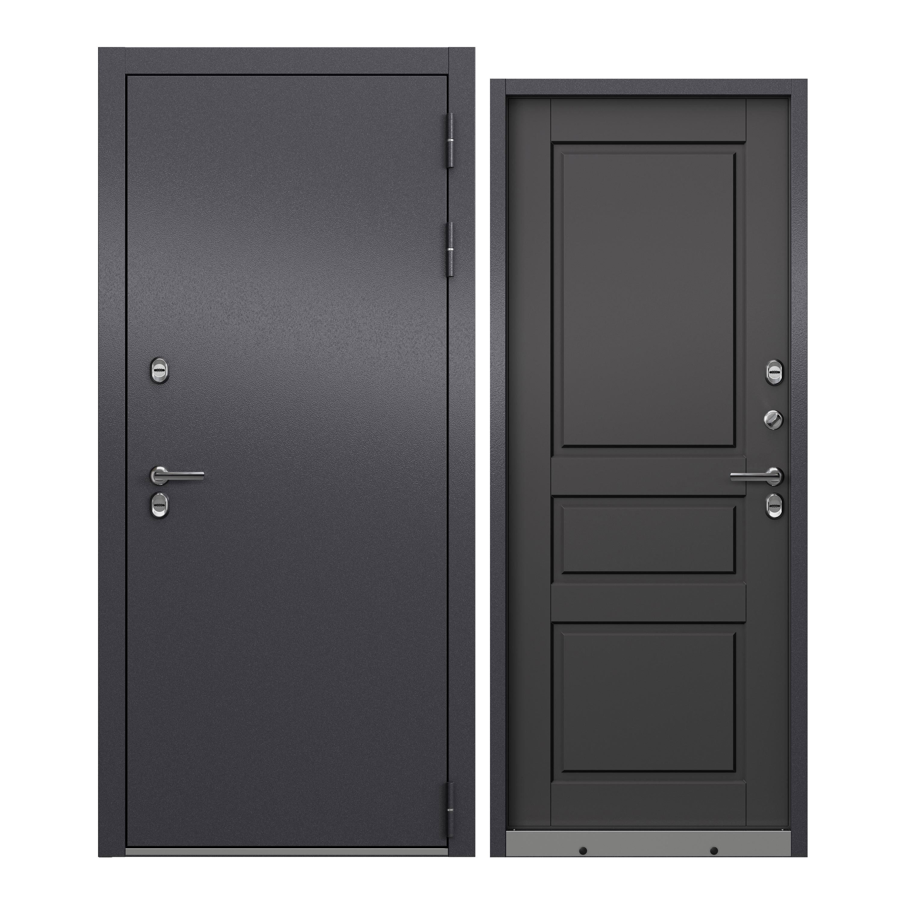 Изображение товара Входная дверь Unicorn Village optimal правый 205x96см цвет графит букле/графит софт Изображение товара Входная дверь Unicorn Village optimal правый 205x96см цвет графит букле/графит софт