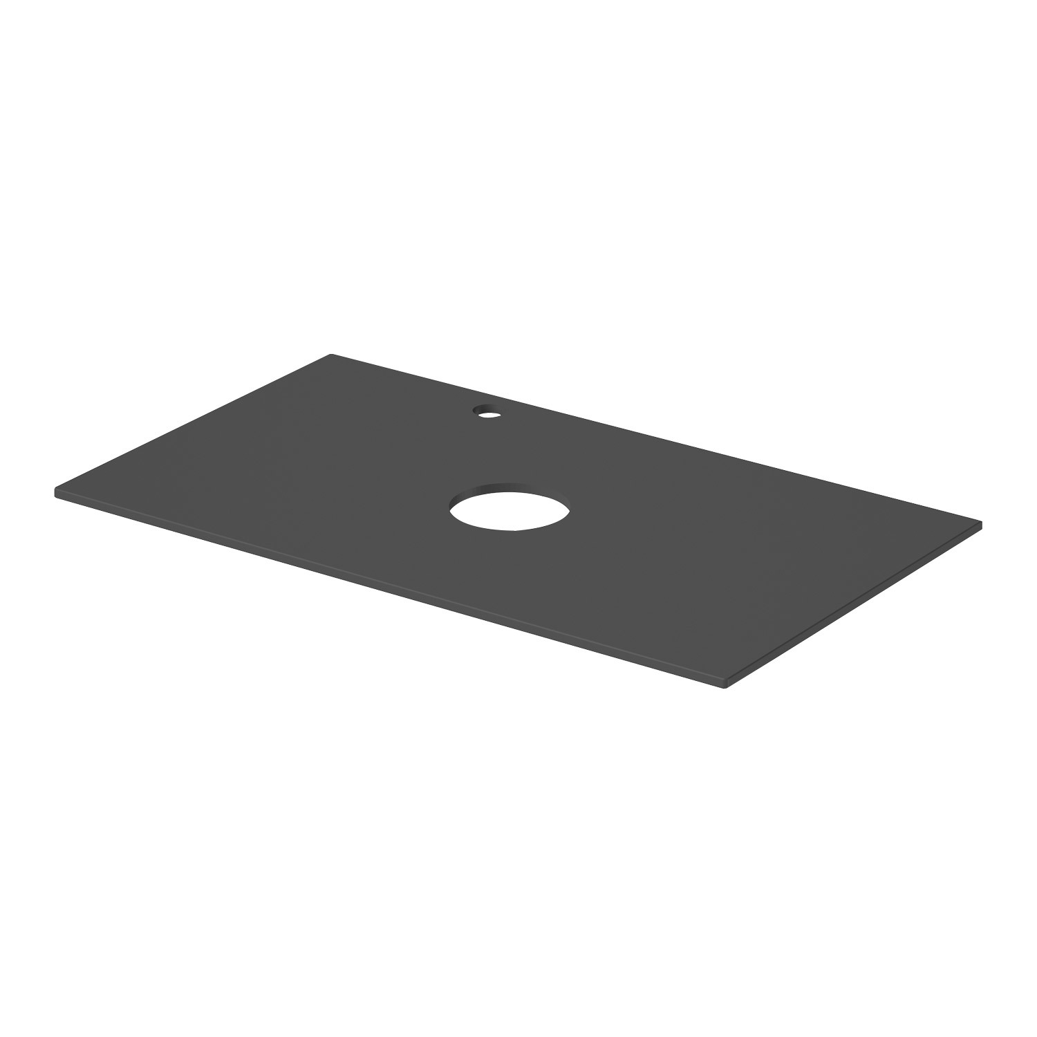 Изображение товара Столешница для ванной Итана из синтетического камня 80.4х47.7см серый серебристый