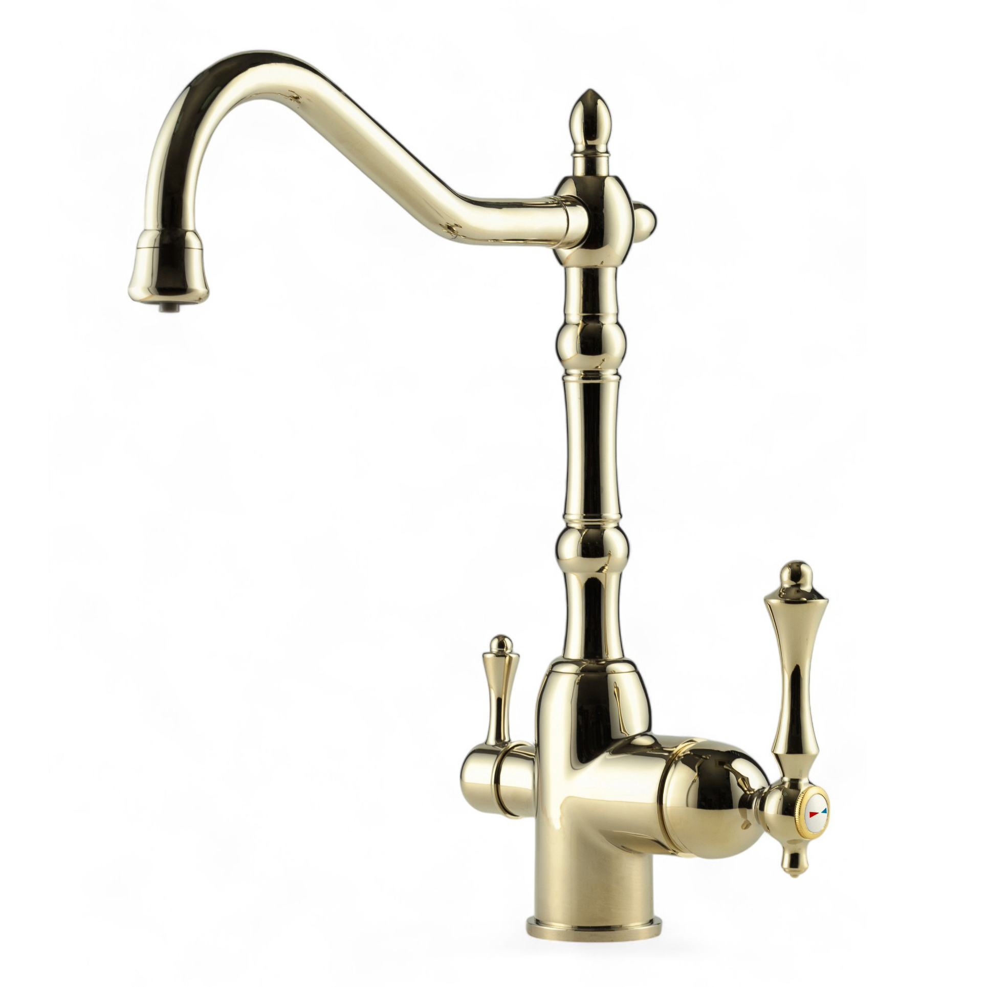 Изображение товара Смеситель для кухни Oute T673BG поворотный излив 24 см цвет золото