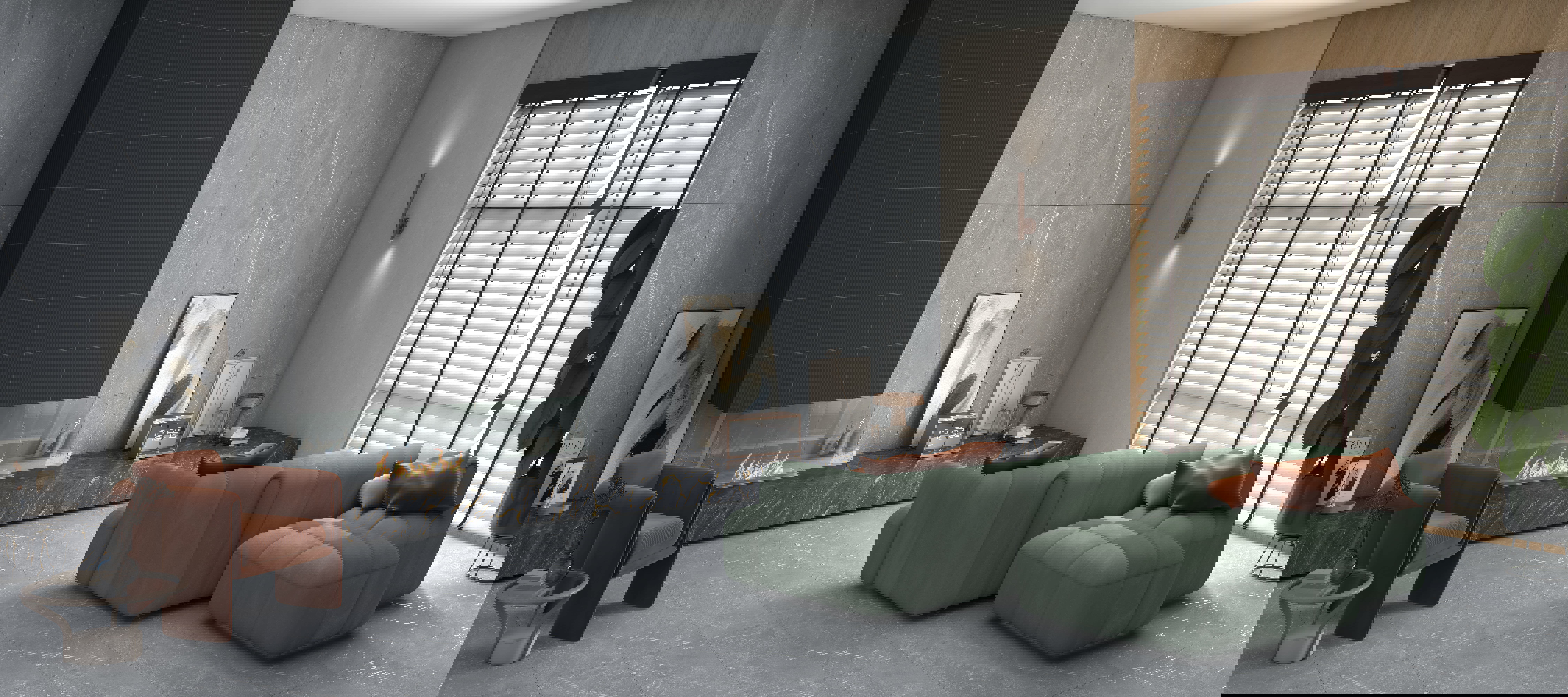 Изображение товара Керамогранит Kerald Marmur Slate Shape Glu 60x120см серый для интерьера и наружных работ