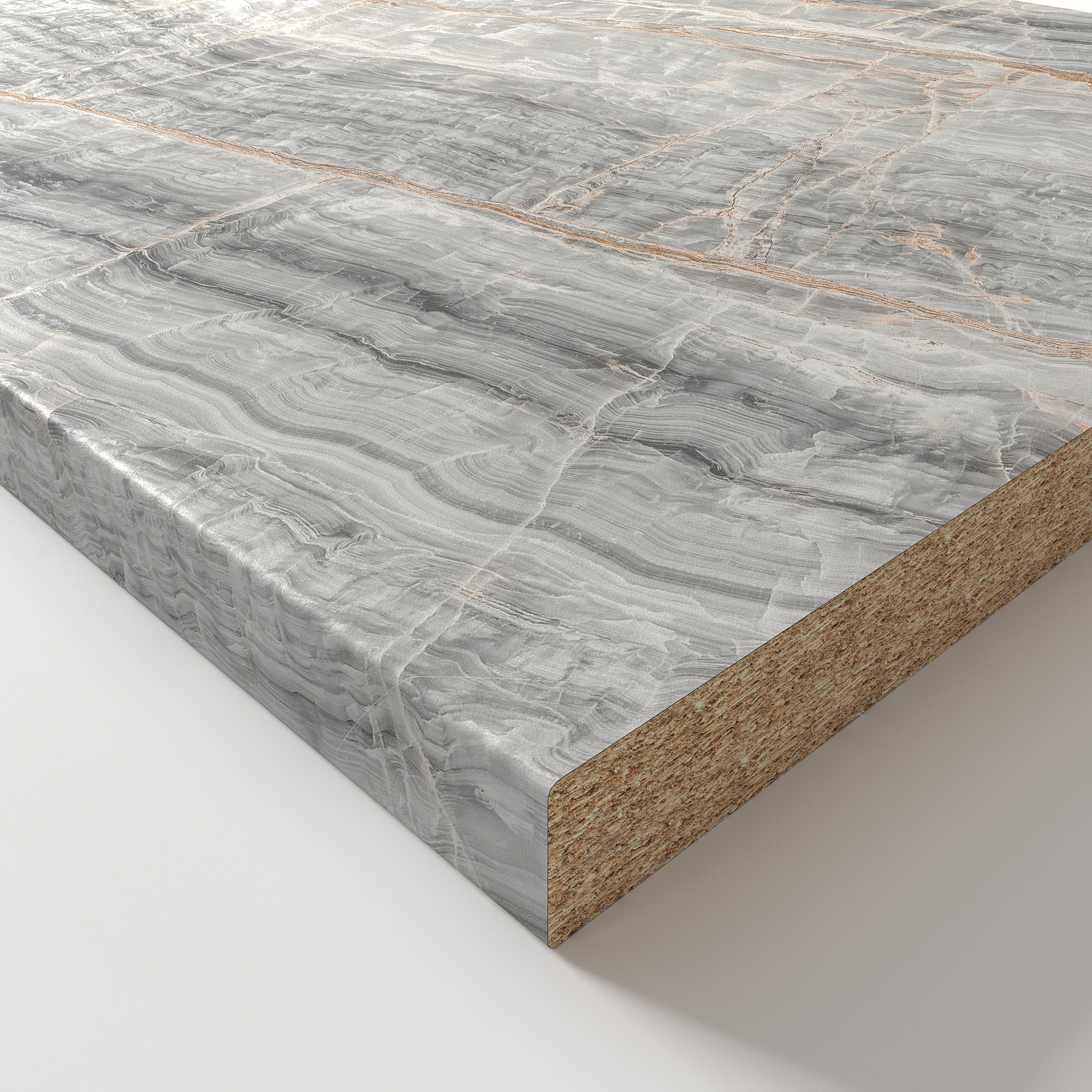 Изображение товара Кухонная столешница Slotex 240x60x3.8 см из ДСП с рисунком под мрамор