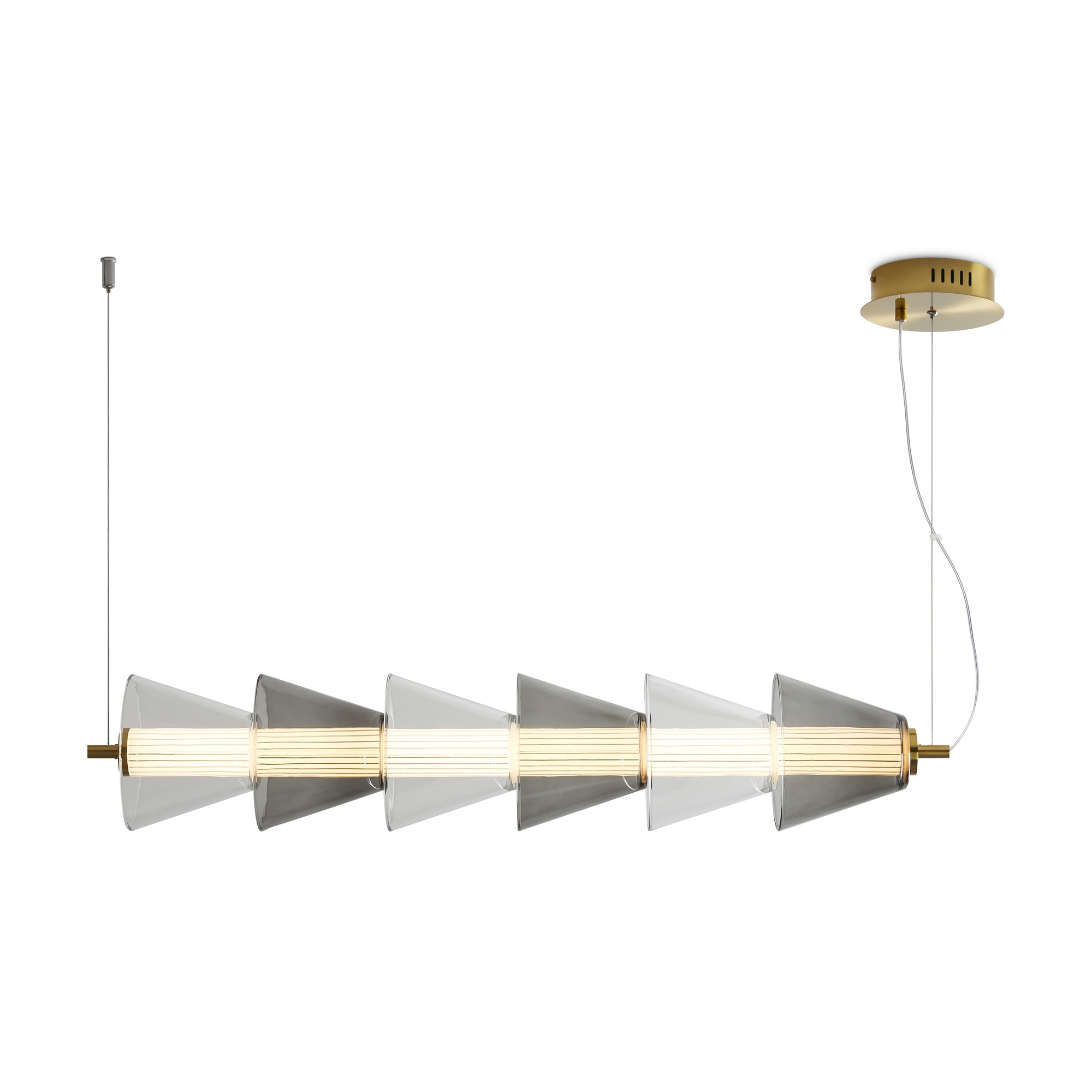 Изображение товара Подвесной светодиодный светильник Freya Plum 10 м² IP20 латунь стекло Изображение товара Подвесной светодиодный светильник Freya Plum 10 м² IP20 латунь стекло