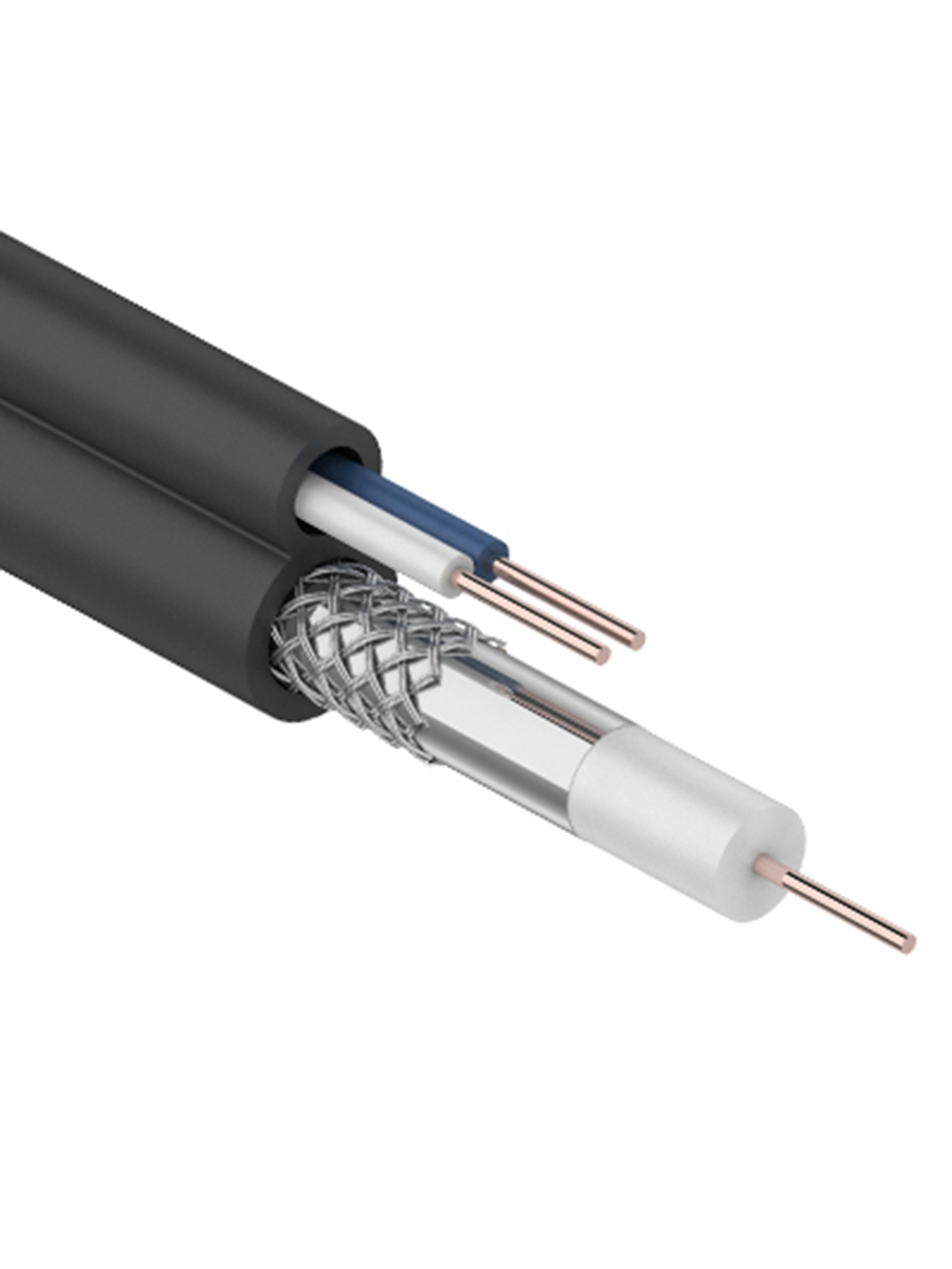 Изображение товара Кабель Rexant ККСВ-П+2x0.5 100 м цвет черный