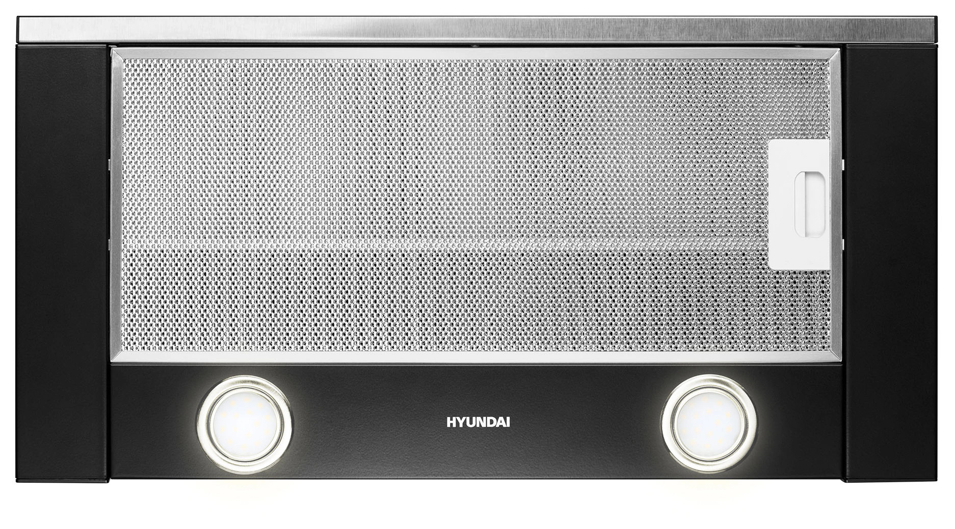 Изображение товара Встраиваемая вытяжка Hyundai HBH 6232 IX нержавеющая сталь 60 см черная