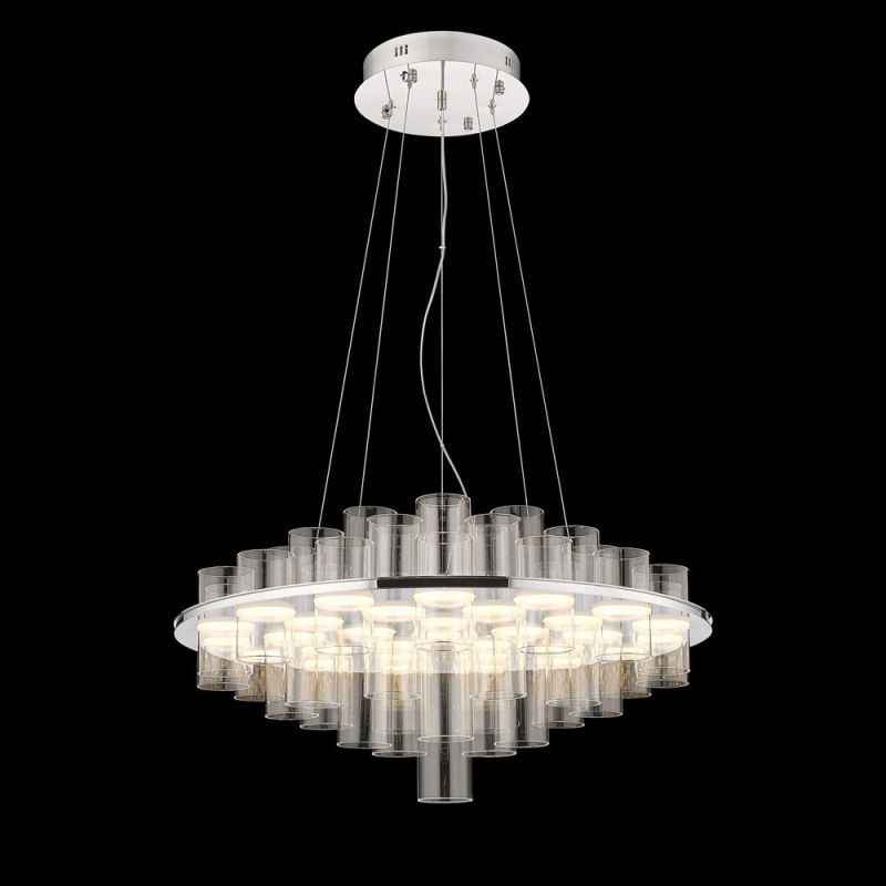 Изображение товара Люстра подвесная светодиодная Wertmark Paula 31 плафон серый современный стиль