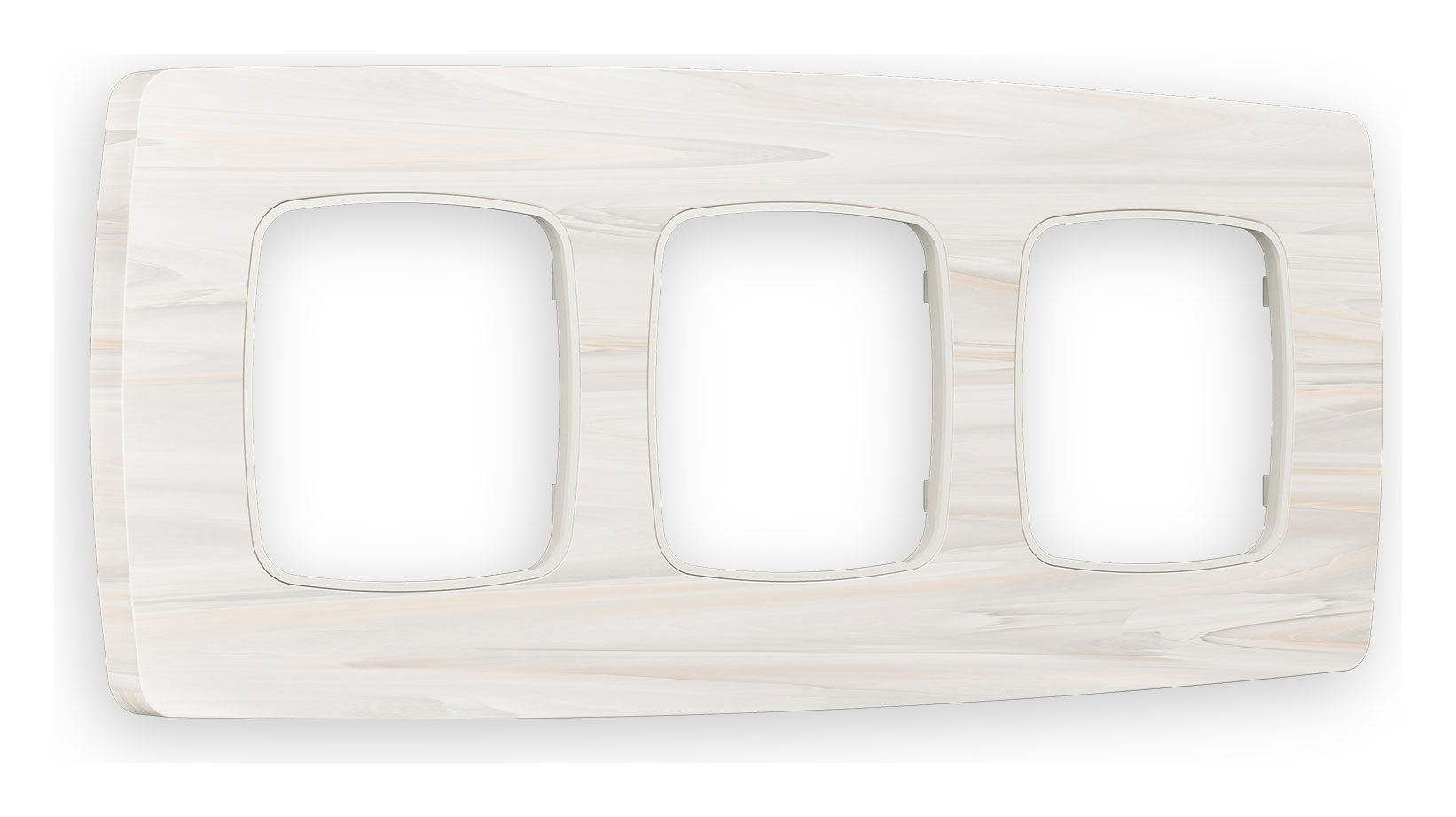 Изображение товара Рамка Ambrella Volt Онега OF940303, 3 поста, бежевый мрамор