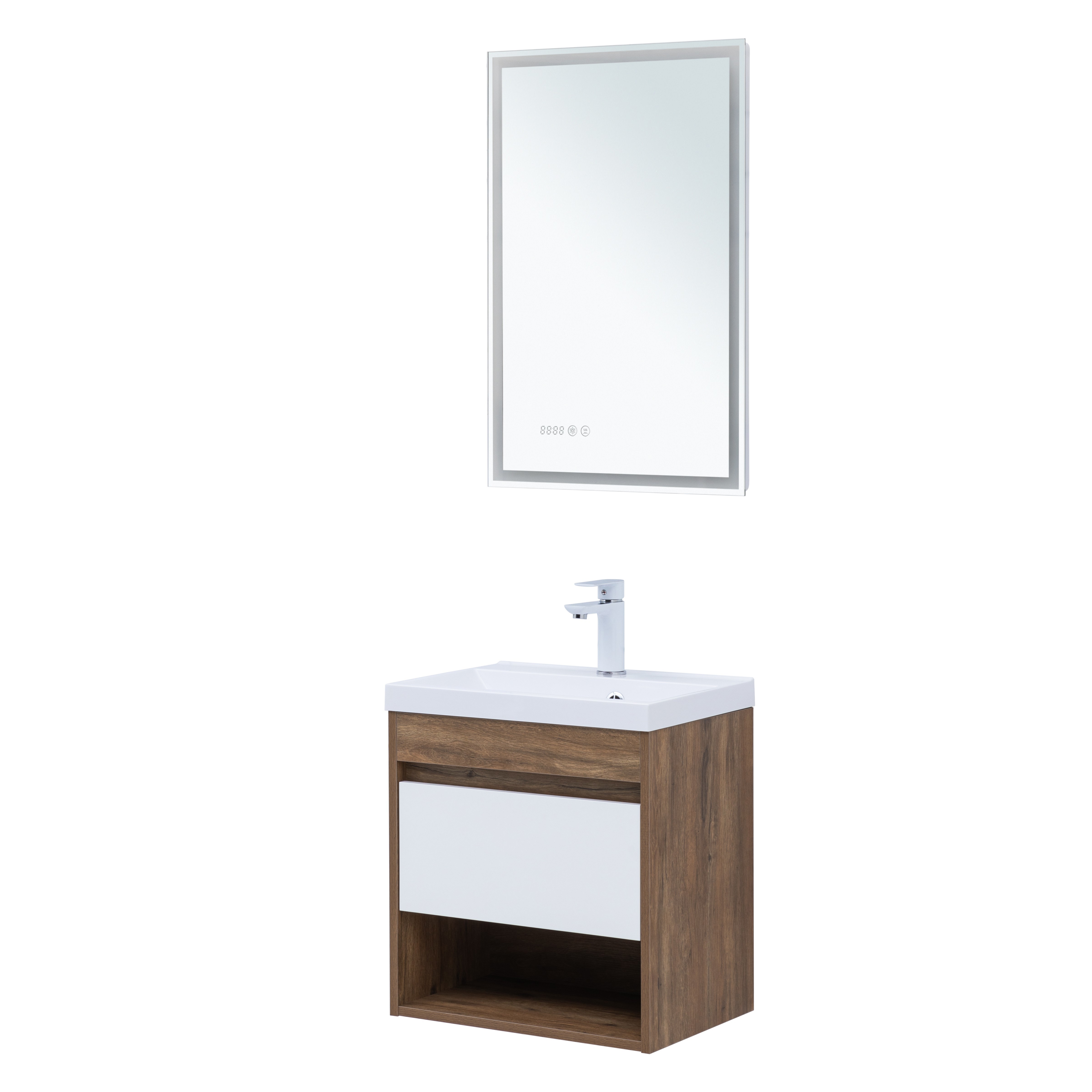 Изображение товара Тумба под раковину Aquanet Тренд 49 см дуб рустикальный белый сатин Россия