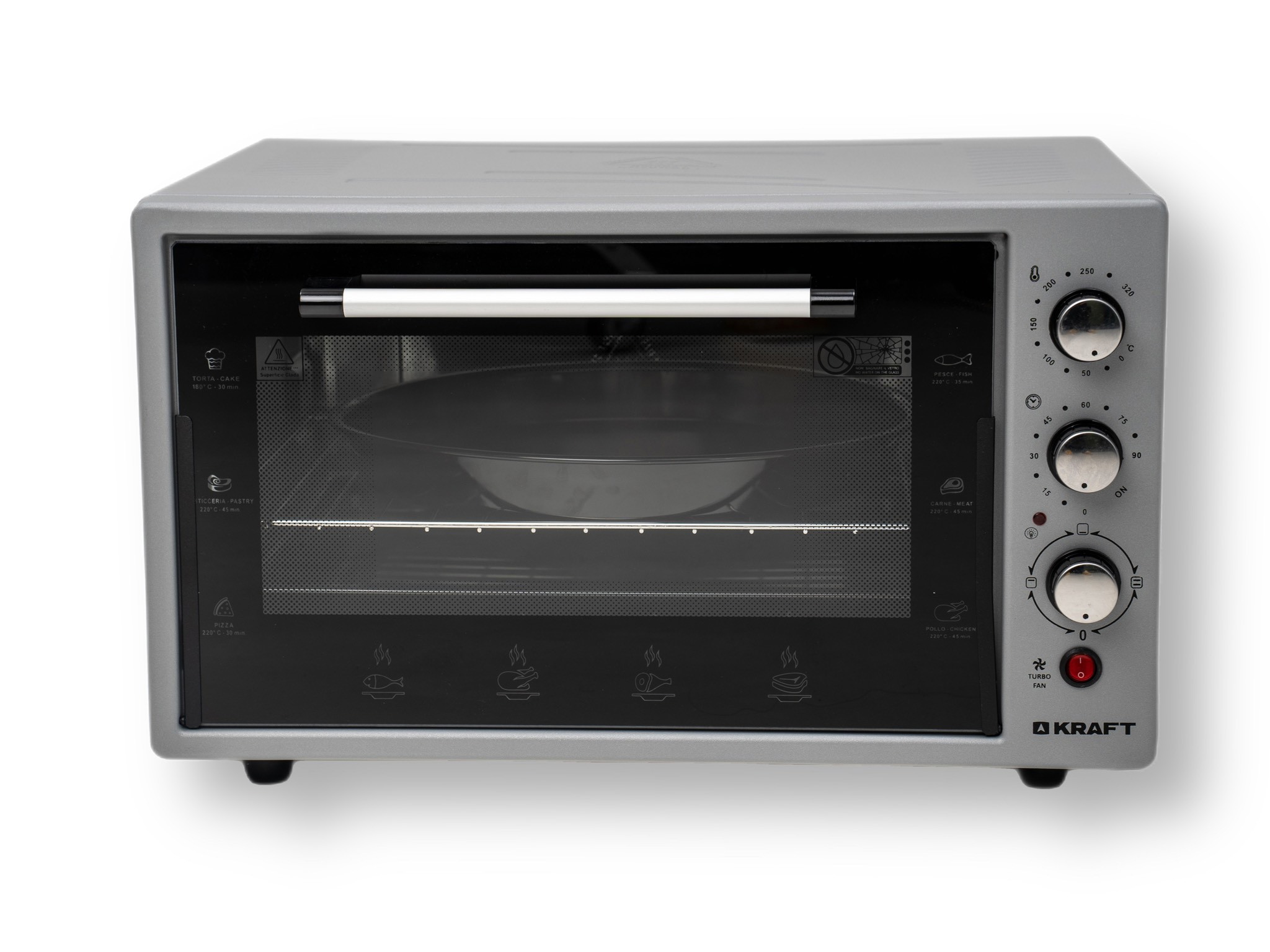 Изображение товара Электропечь Kraft 1500 Вт с 6 режимами и объемом 45л, Турция
