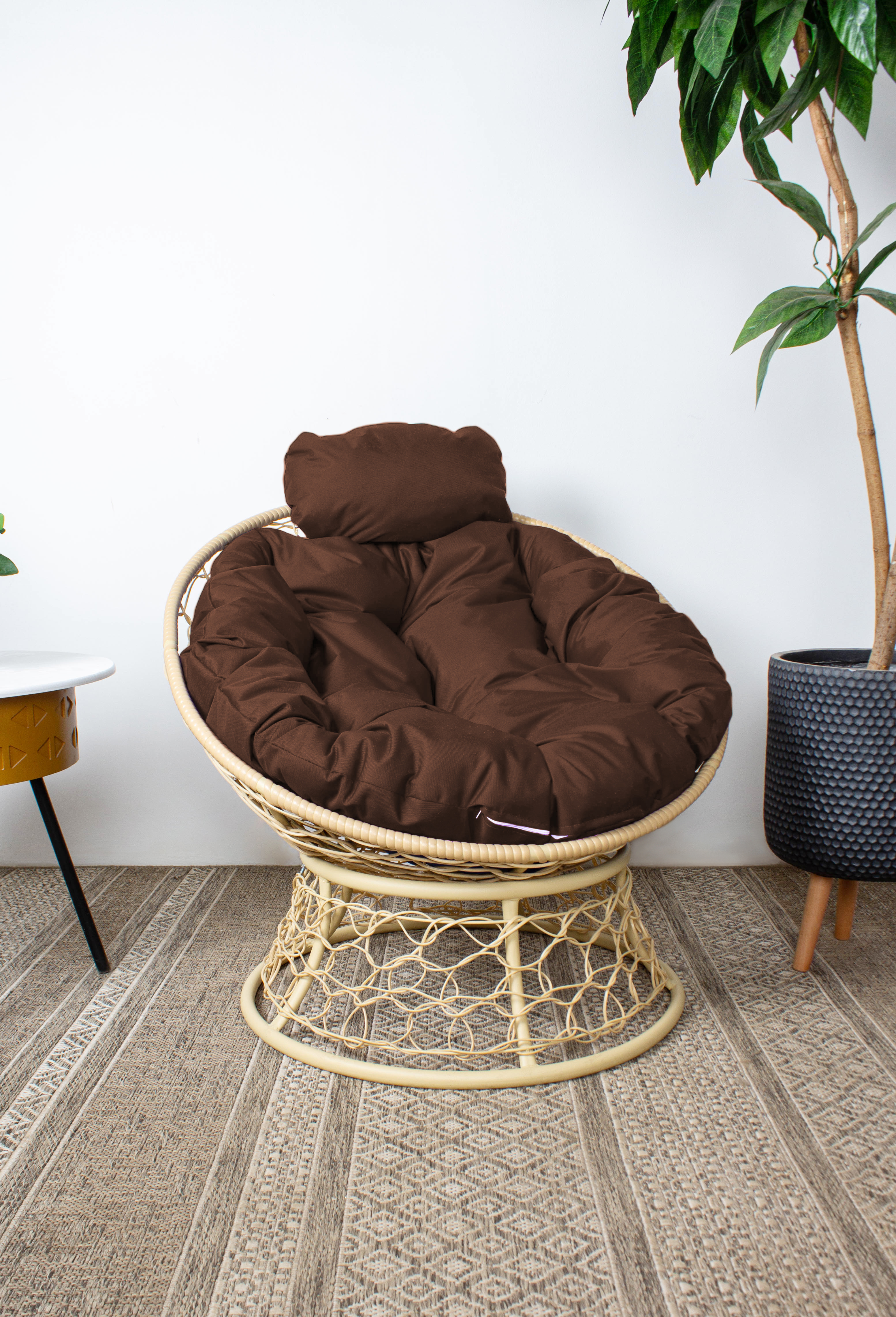 Изображение товара Кресло M-group 12890505 77 см x 58 см x 68 см искусственный ротанг бежевый